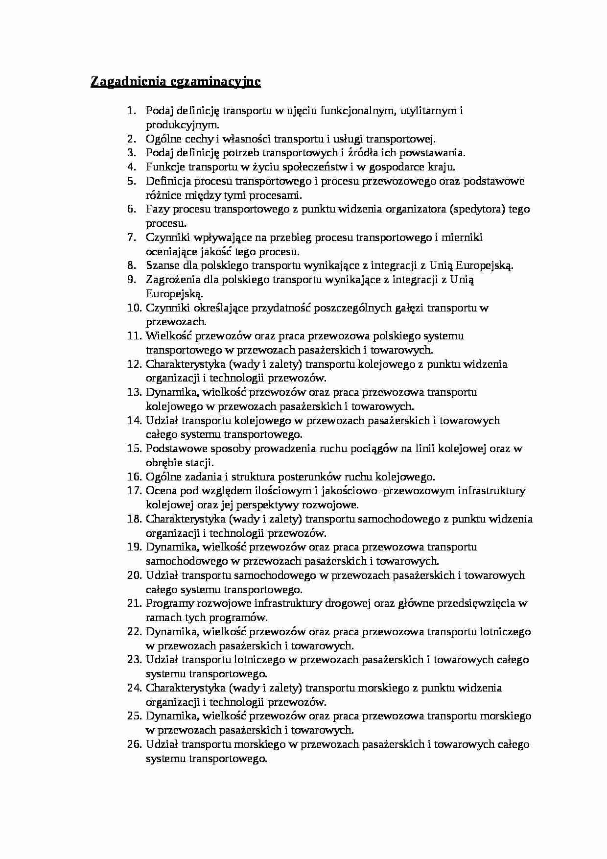 Zagadnienia egzaminacyjne - strona 1