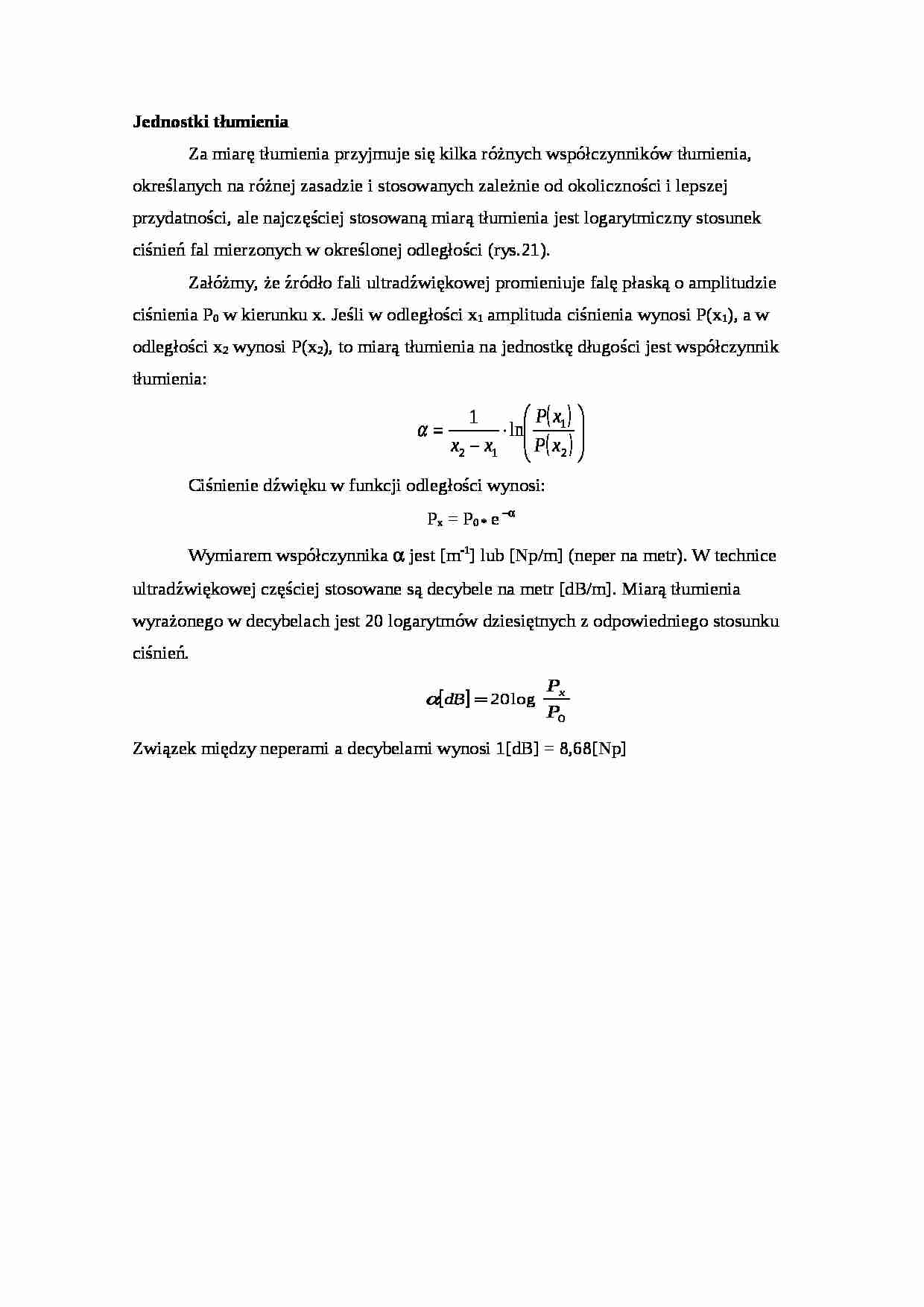Jednostki tłumienia - wykład - strona 1