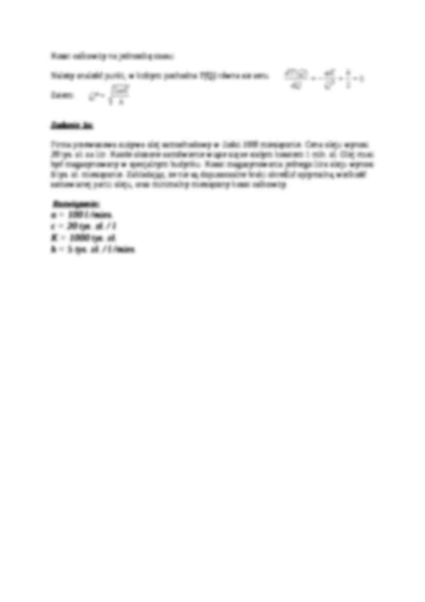 Badania operacyjne - wykład - teoria zapasów - strona 2