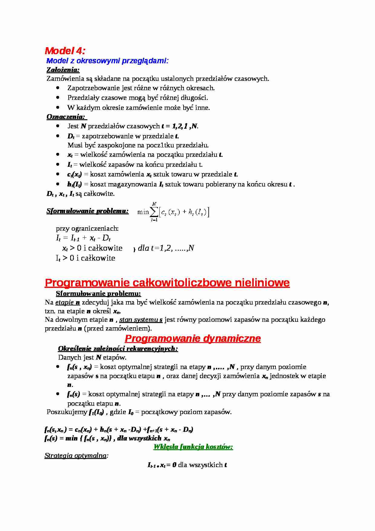 Teoria zapasów - wykład - strona 1