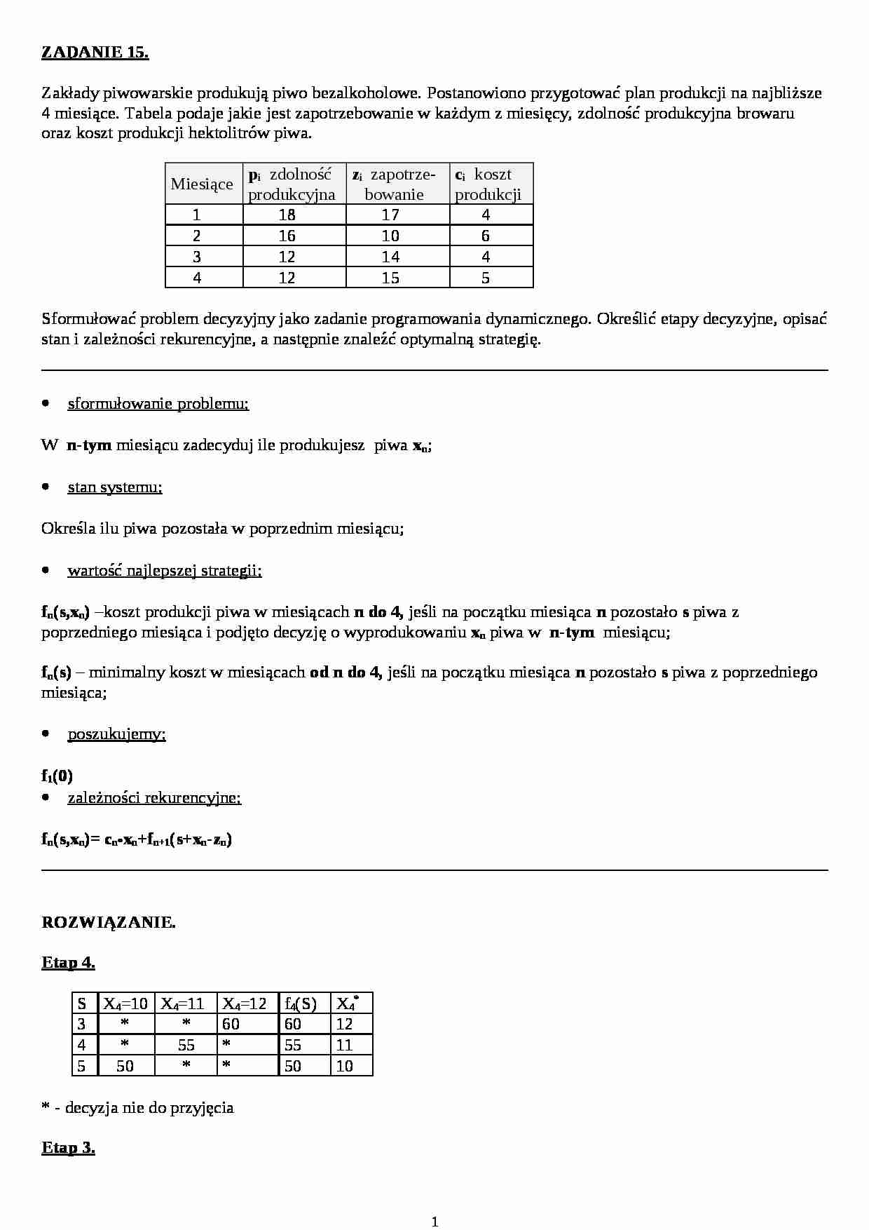 Badania operacyjne - Problem decyzyjny - strona 1