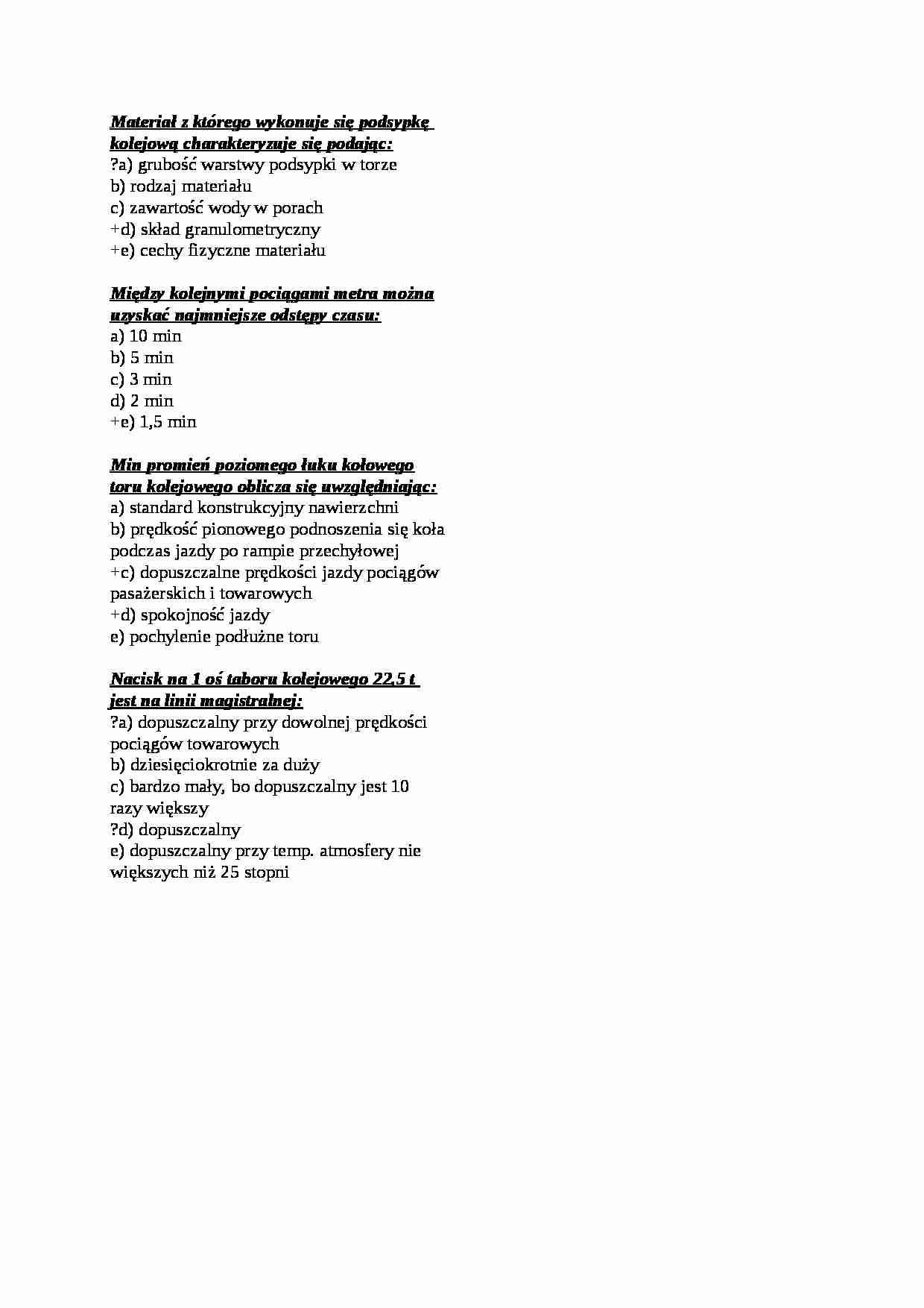 Infrastruktura transportu - test  - Podsypka - strona 1