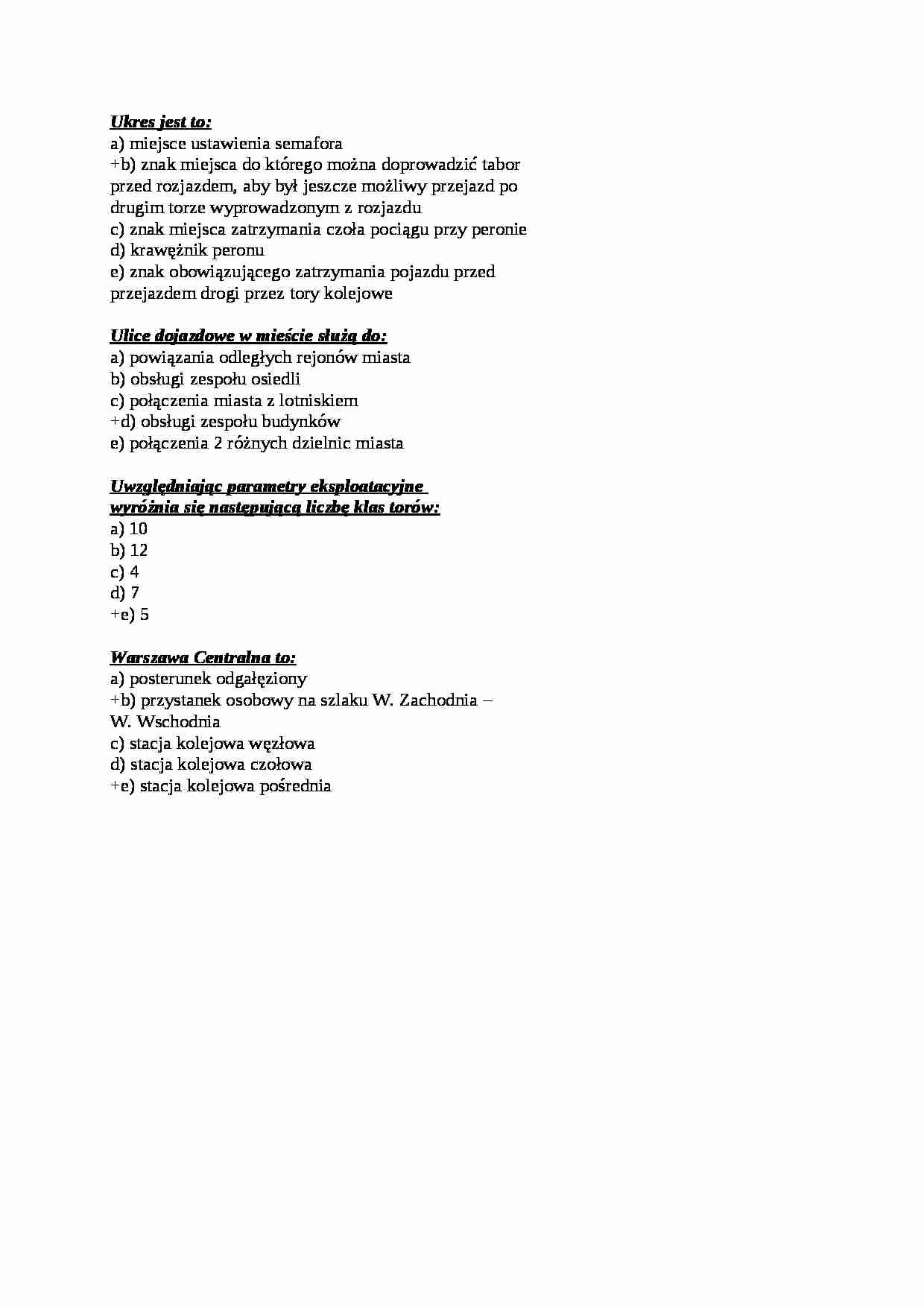 Infrastruktura transportu - test - Ukres - strona 1