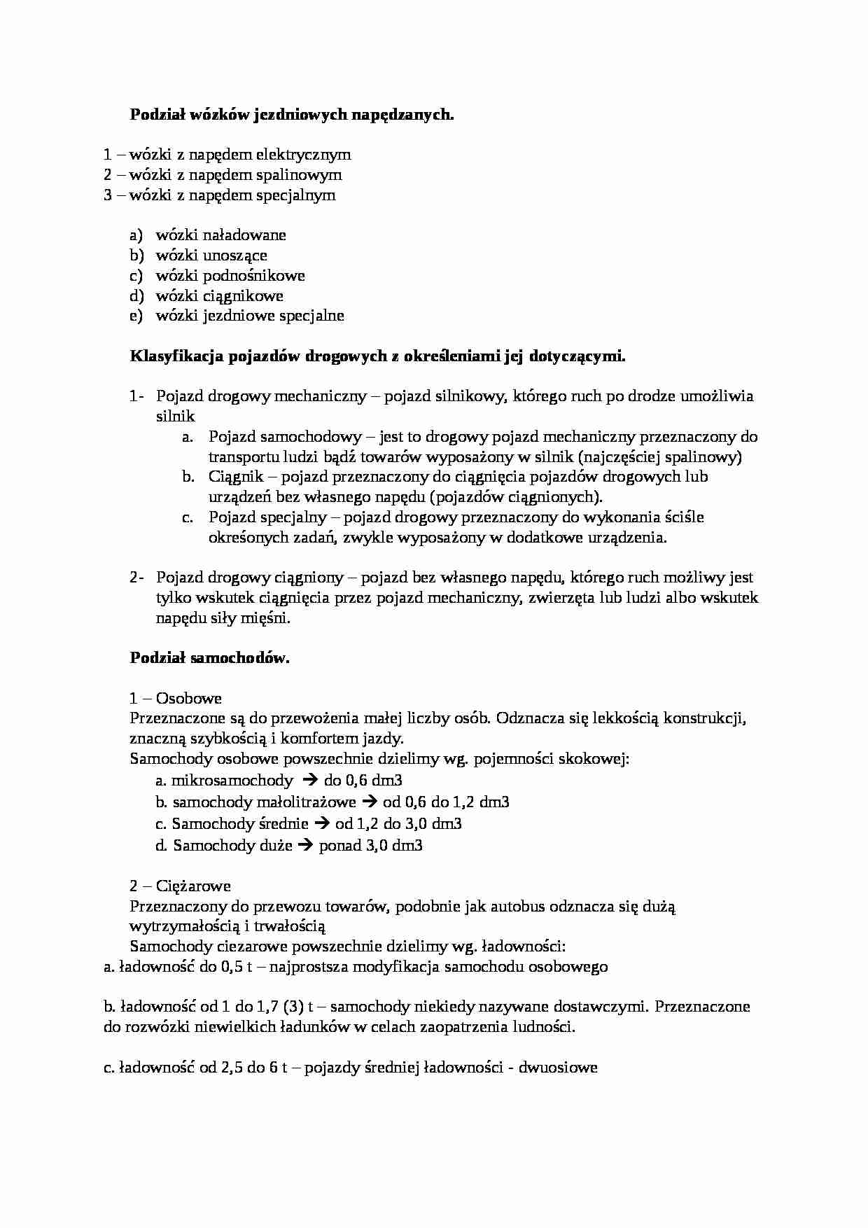 Zagadnienia z ćwiczeń - środki transportu - strona 1