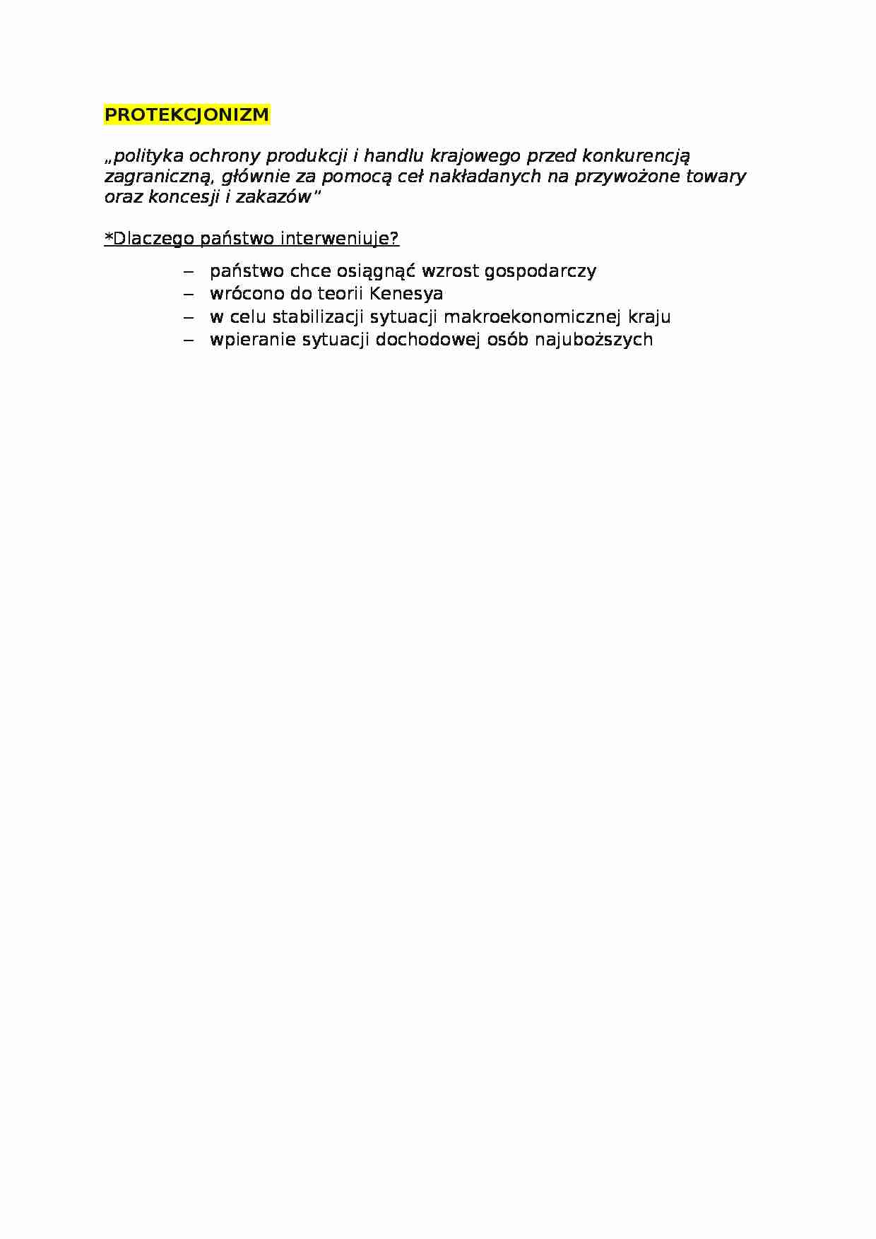 PROTEKCJONIZM - strona 1