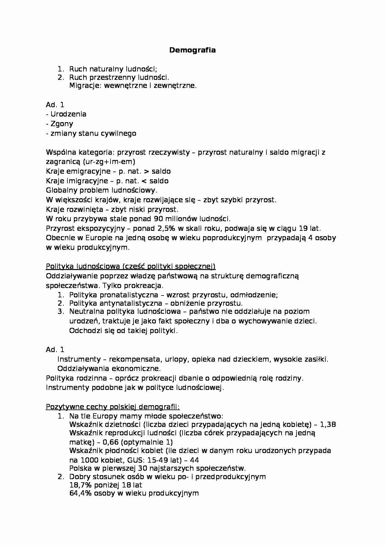 Demografia - Ruch przestrzenny ludności - strona 1