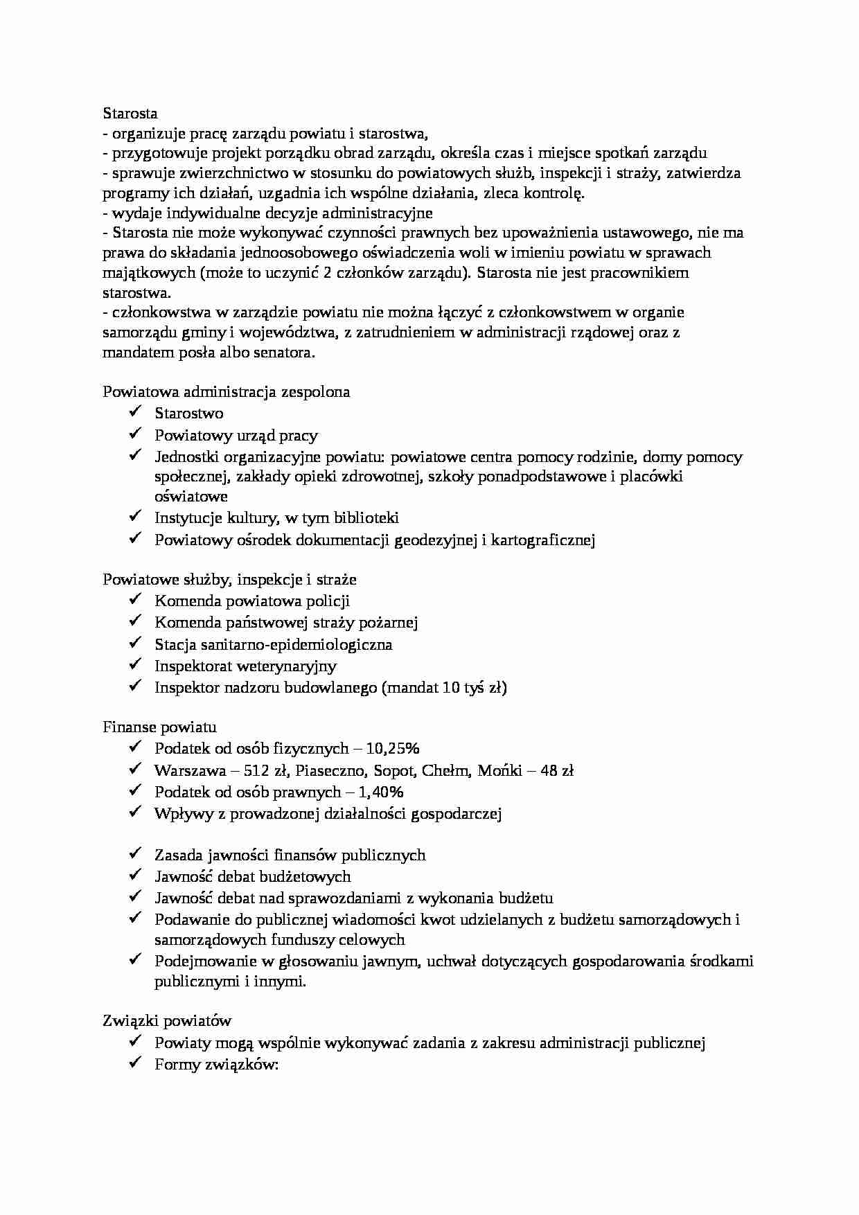 Starosta i powiat - strona 1