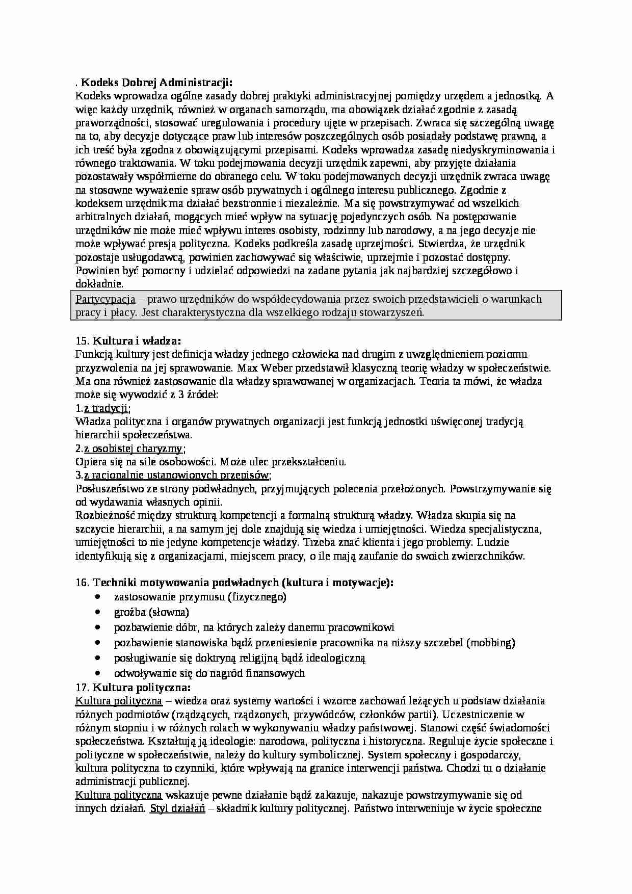 Kodeks Dobrej Administracji - strona 1