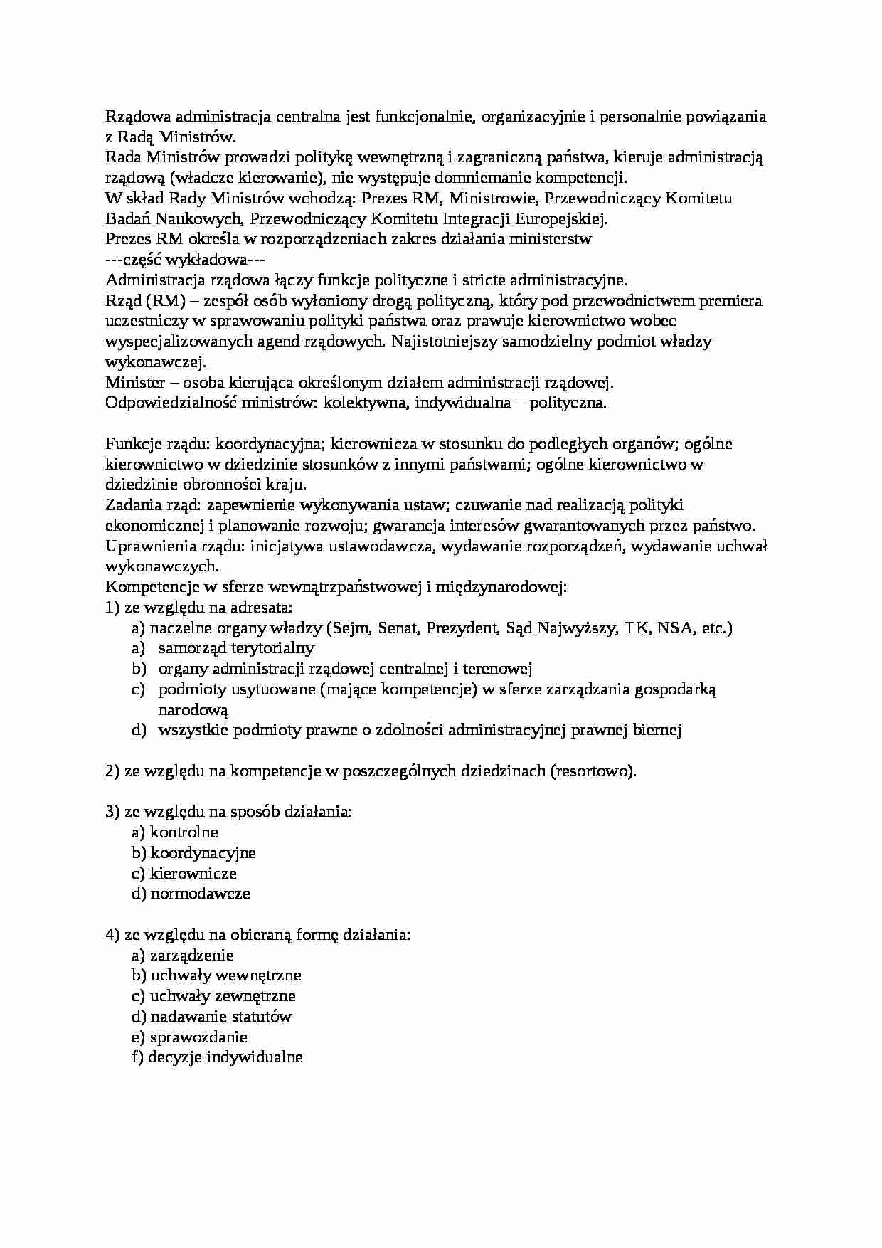 Rządowa administracja centralna - strona 1