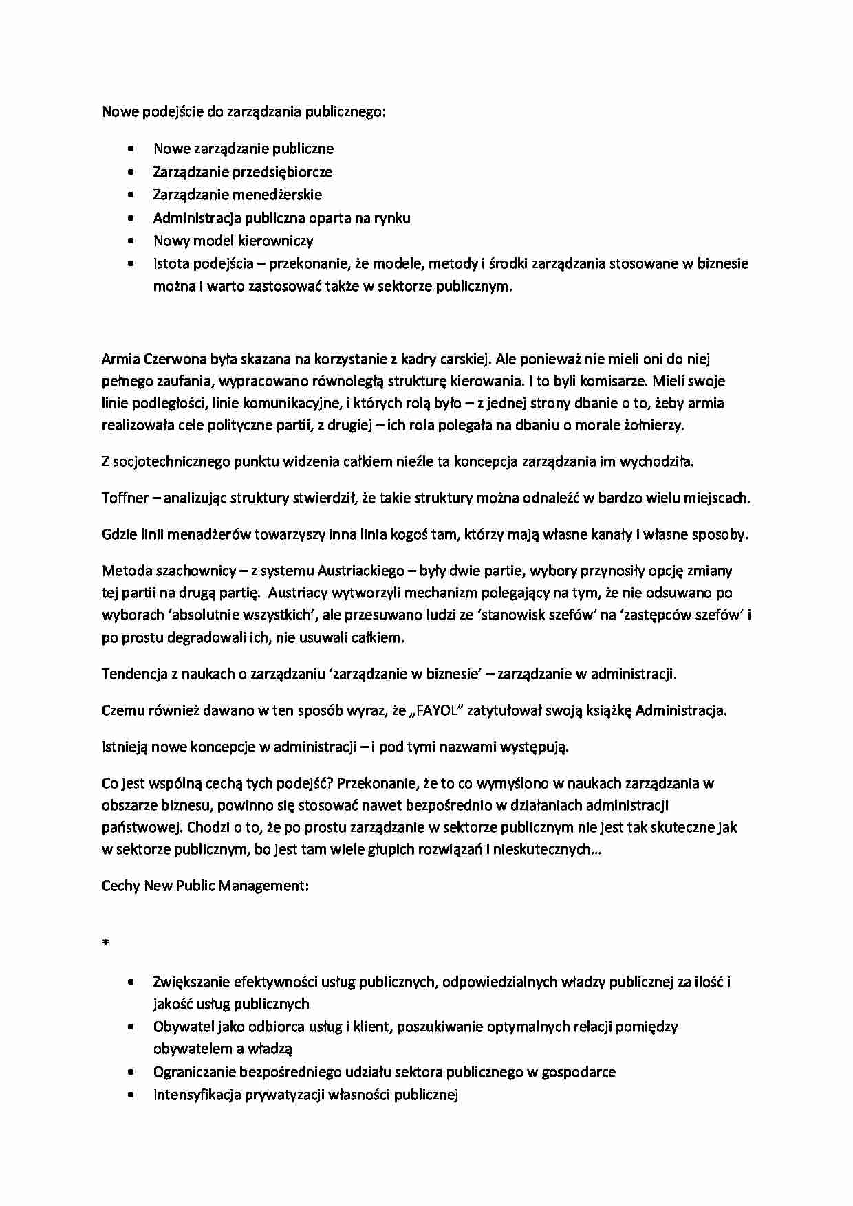 Nowe podejście do zarządzania publicznego - strona 1