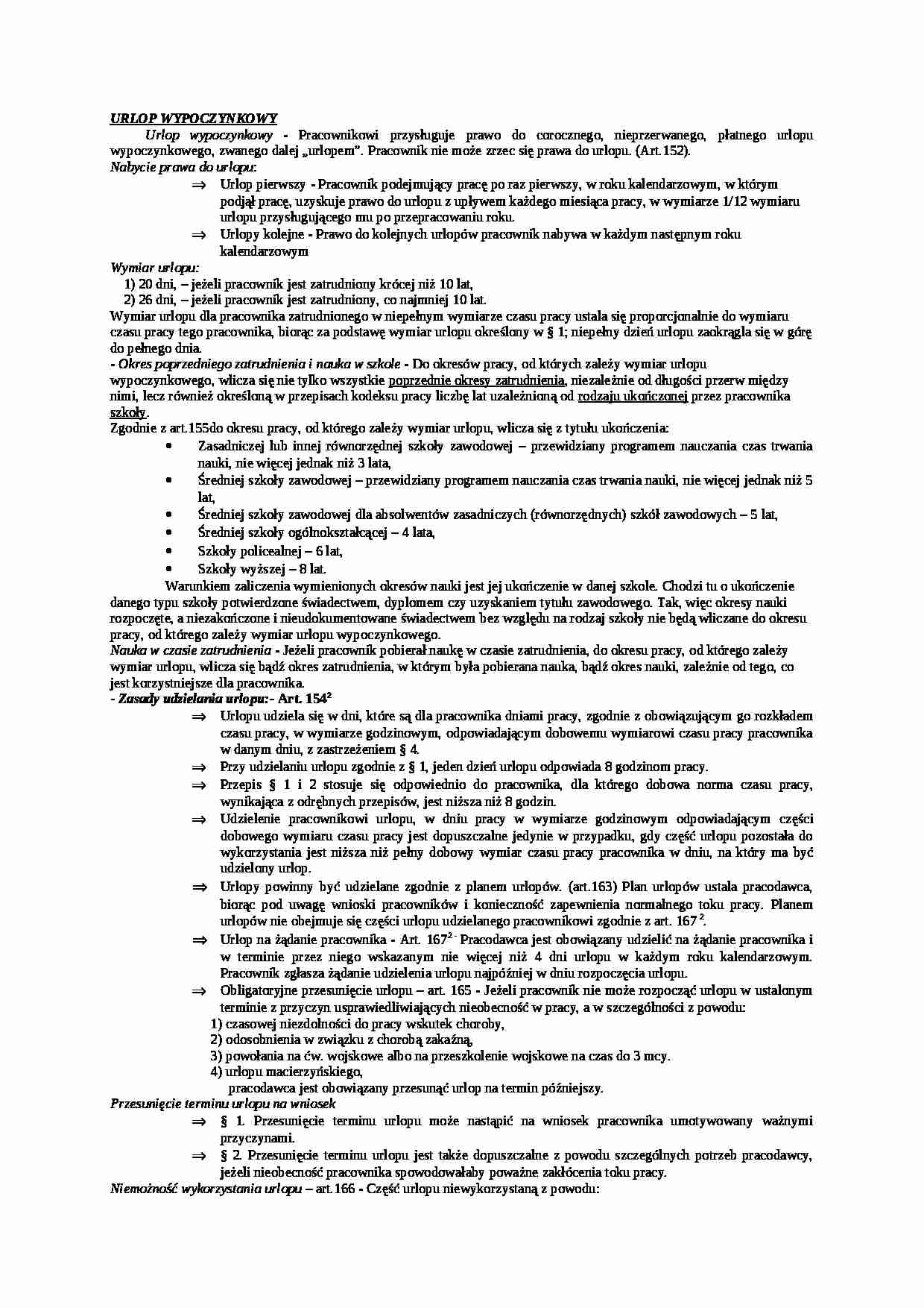 URLOP WYPOCZYNKOWY - strona 1