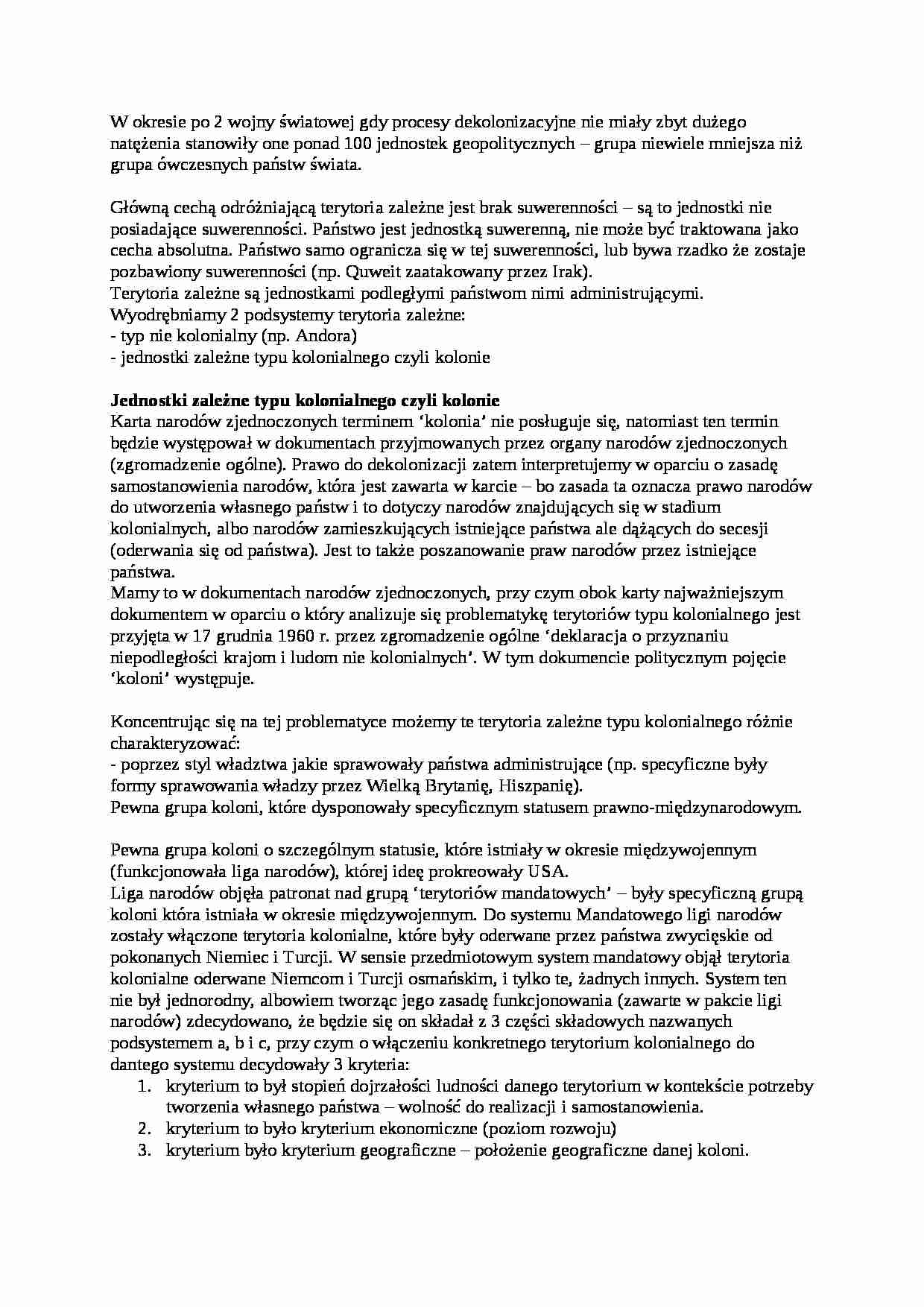 Kolonizacja i dekolonizacja - strona 1