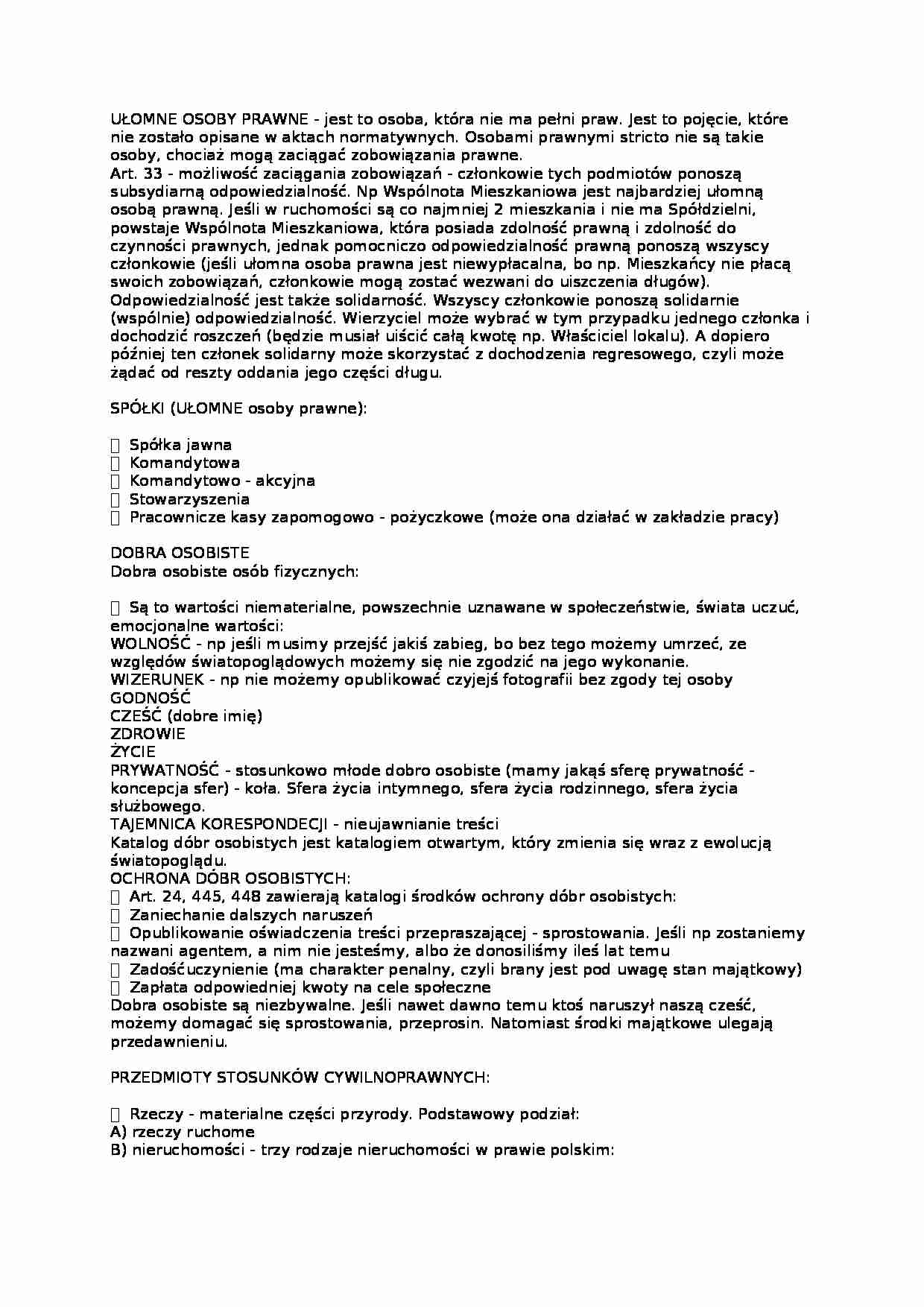 UŁOMNE OSOBY PRAWNE - strona 1