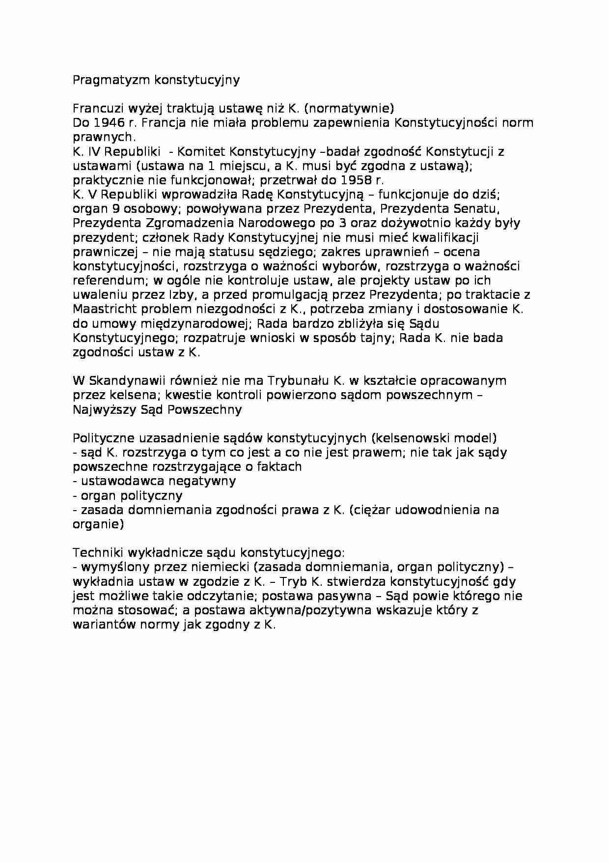 Pragmatyzm konstytucyjny - strona 1