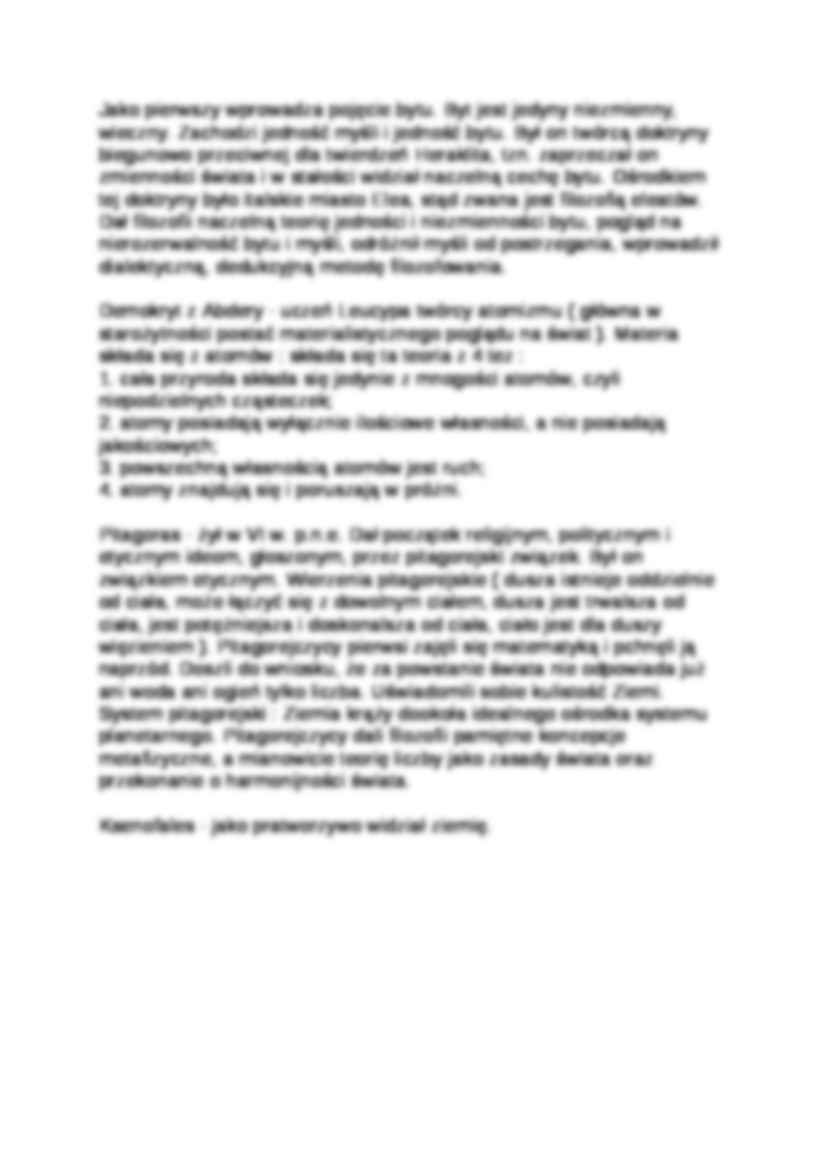 PIERWSZY OKRES FILOZOFII STAROŻYTNEJ - strona 2