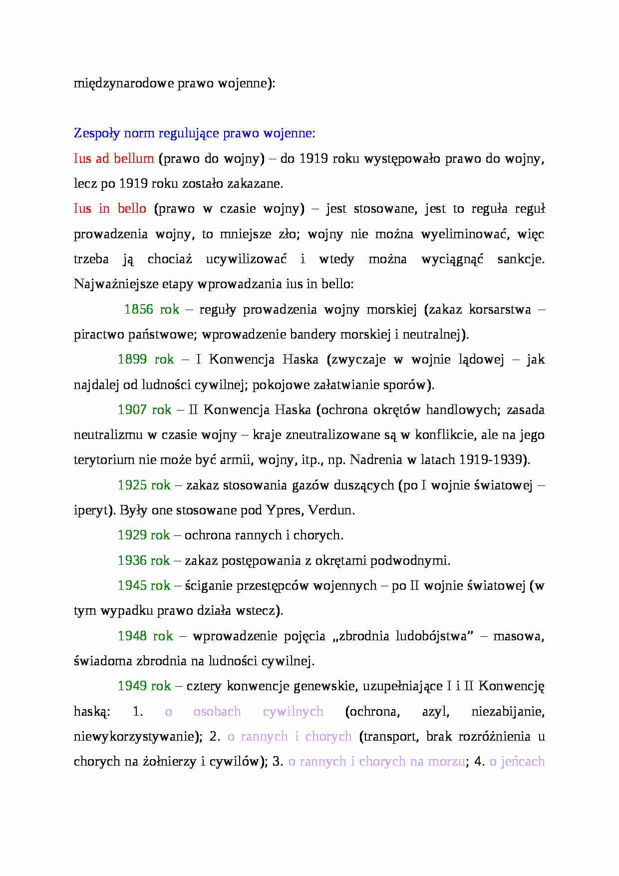 Międzynarodowe prawo wojenne - strona 1