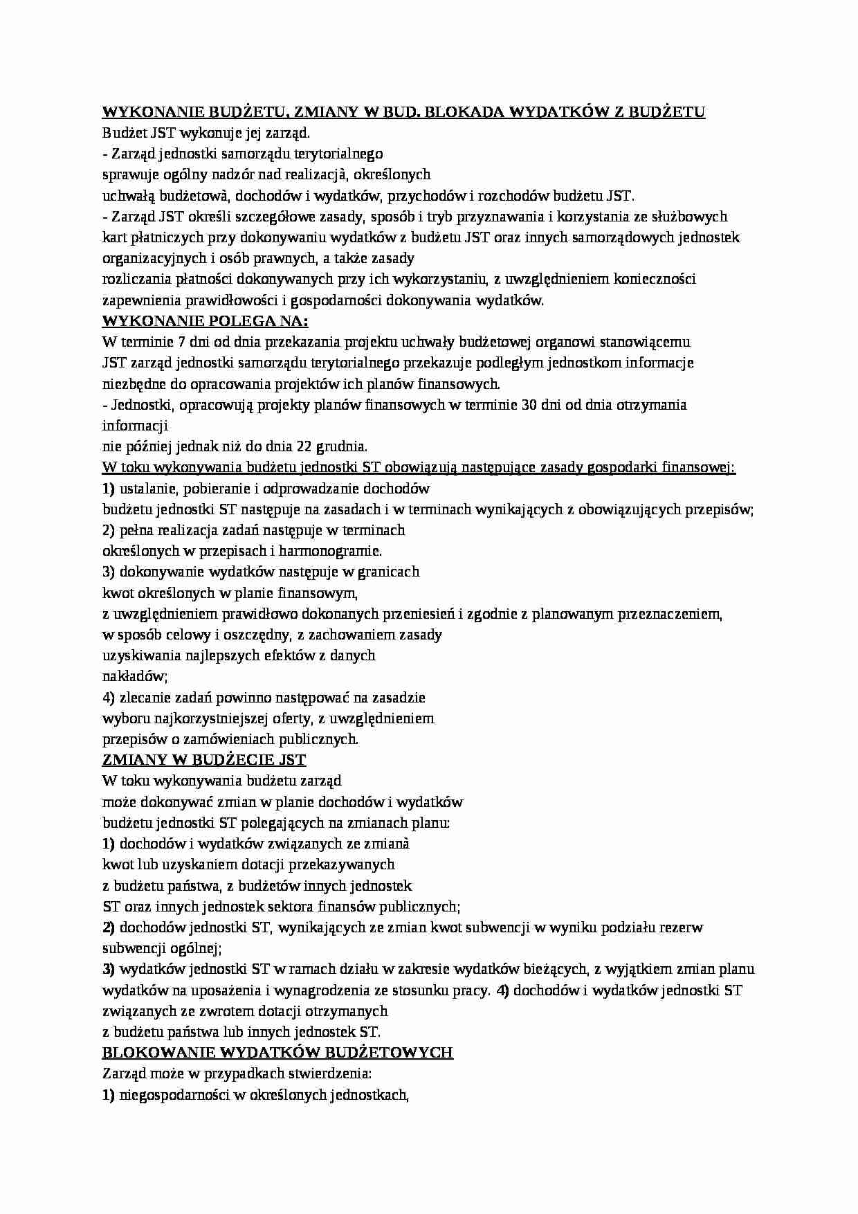 WYKONANIE BUDŻETU - strona 1