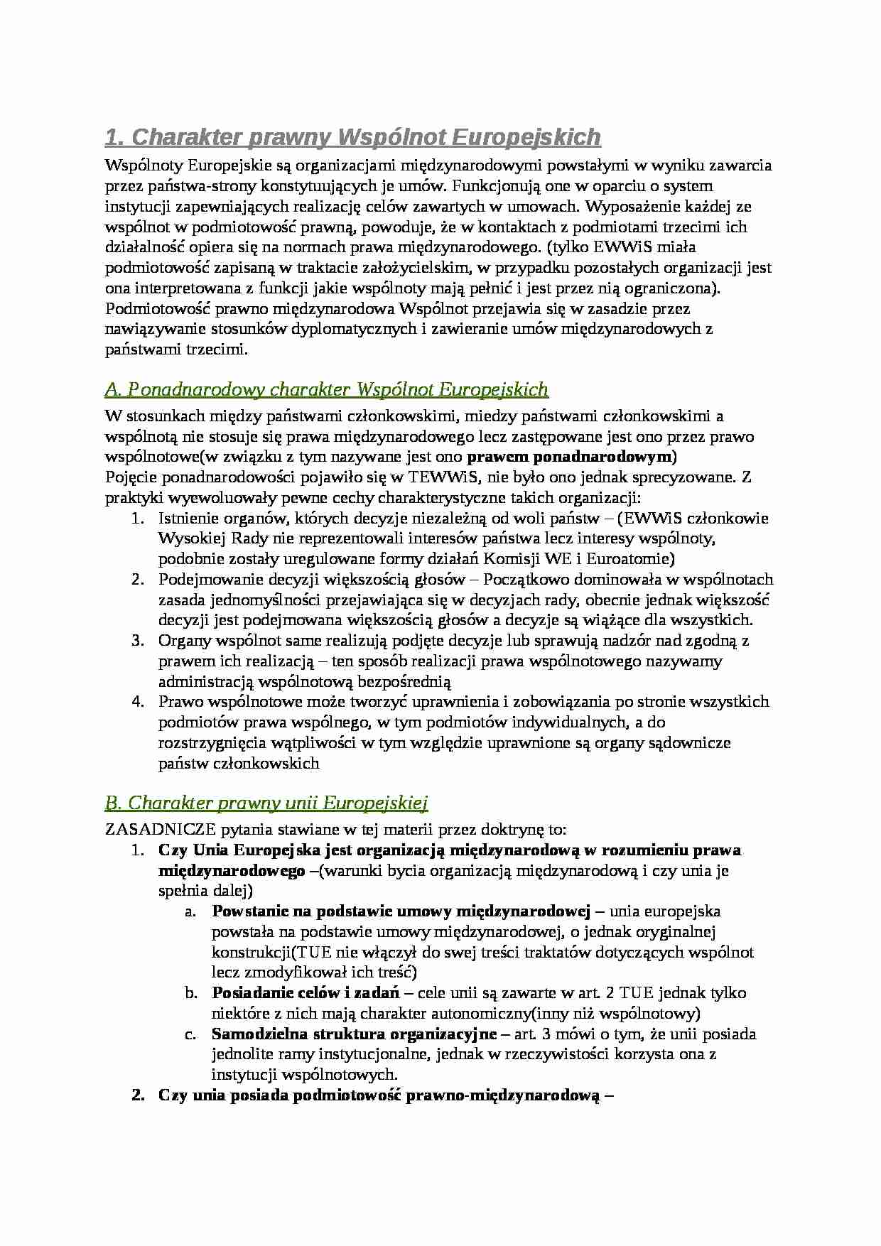 Charakter prawny wspólnot - strona 1