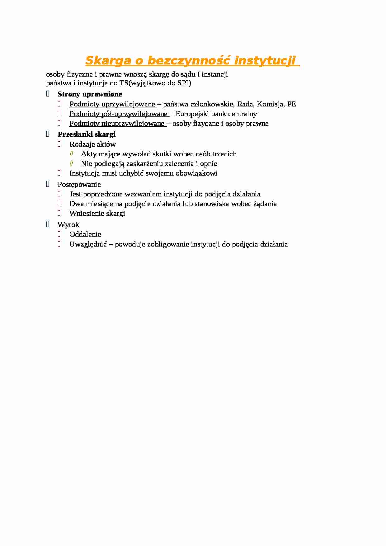 Skarga o bezczynność instytucji - strona 1
