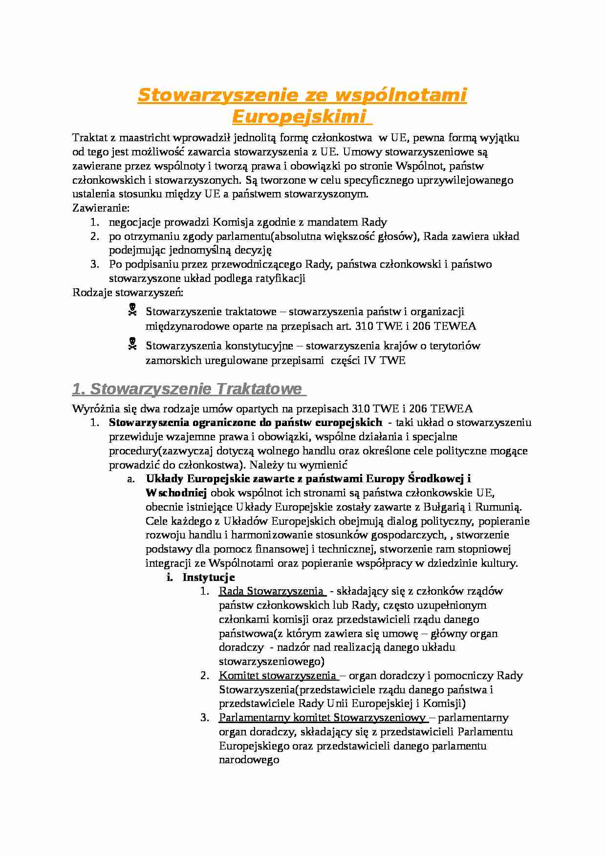 Stowarzyszenie ze Wspólnotami Europejskimi - strona 1