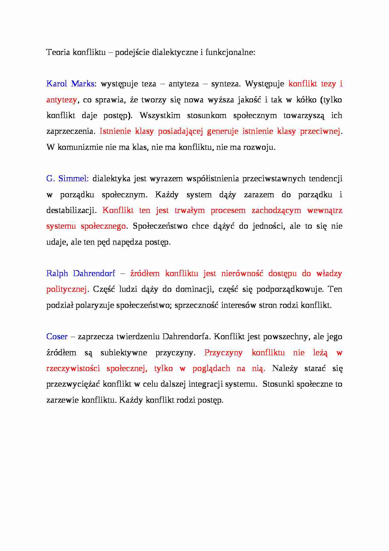 Teoria konfliktu - strona 1
