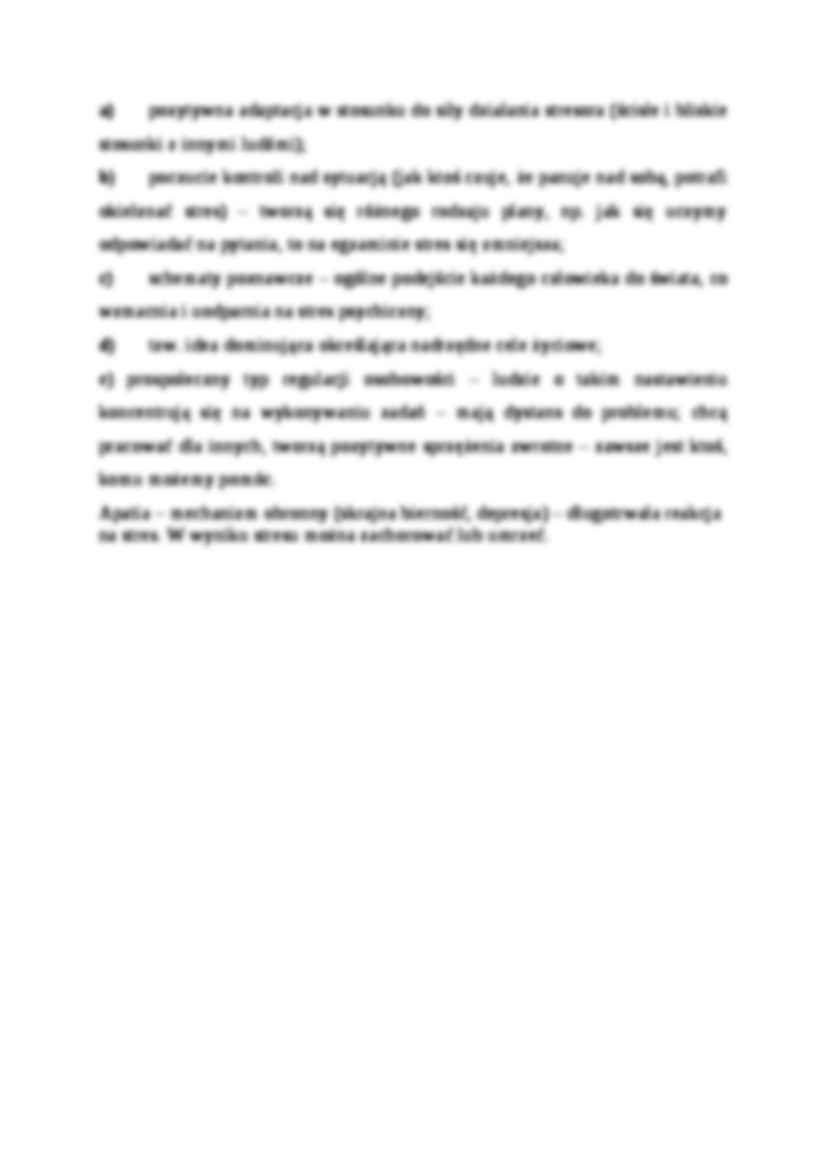 Fazy stresu, jego objawy i mechanizmy obronne przed stresem - strona 2