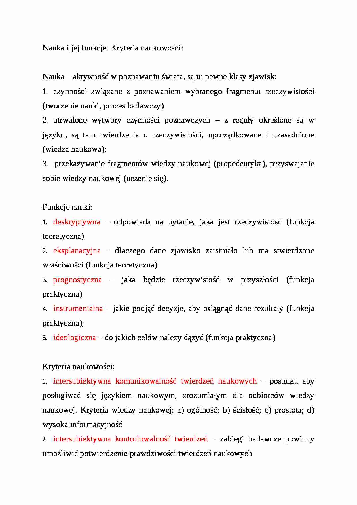 Nauka i jej funkcje - strona 1