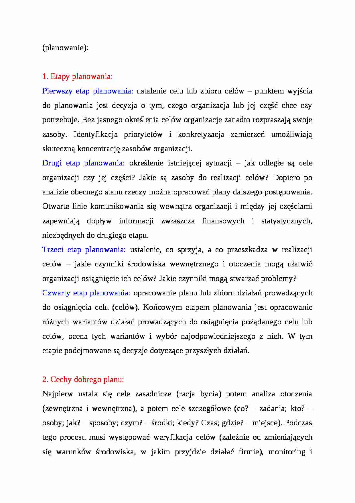 Planowanie - wykład - strona 1
