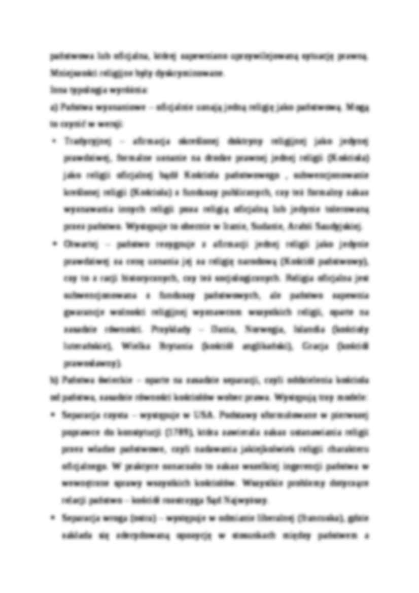 Charakterystyka terminu polityka wyznaniowa - strona 3