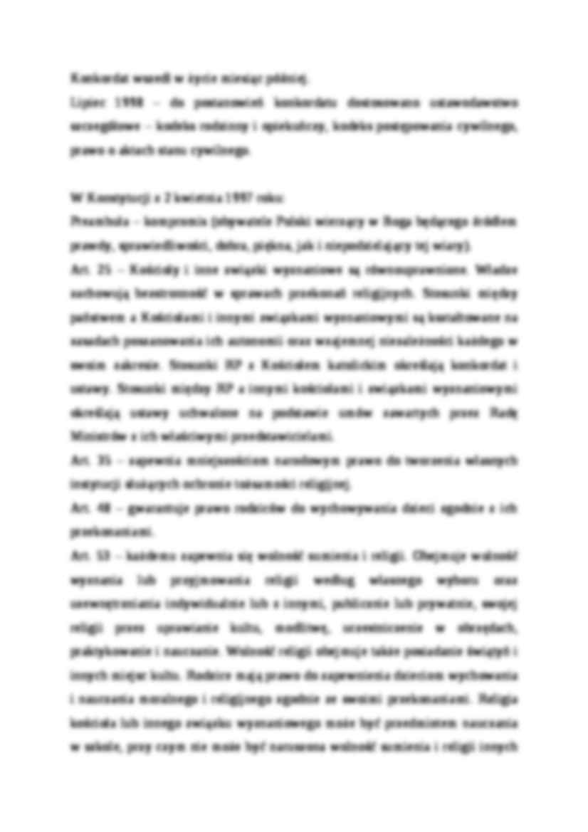 Główne determinanty polityki wyznaniowej III RP - strona 3
