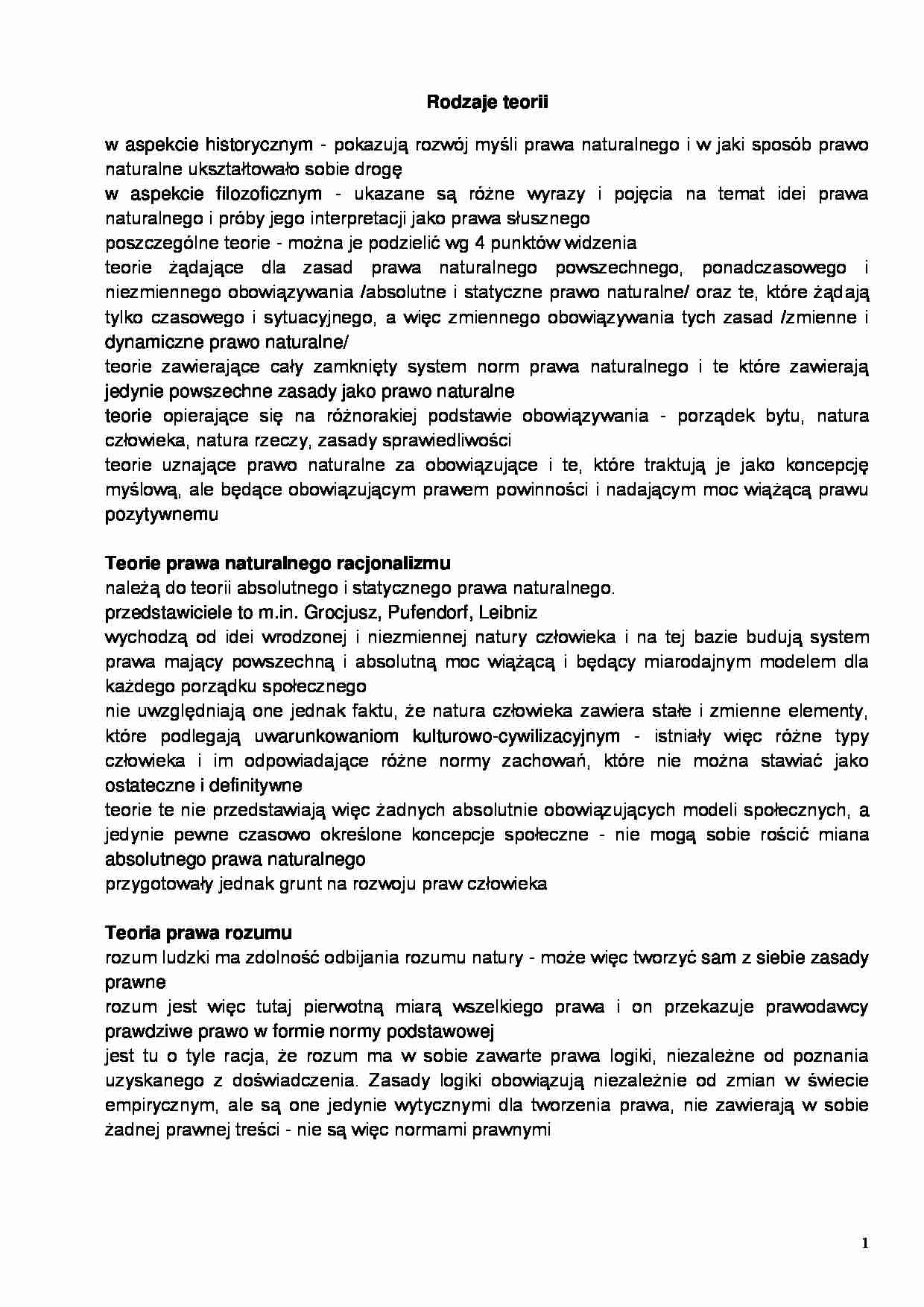 Rodzaje teorii - strona 1