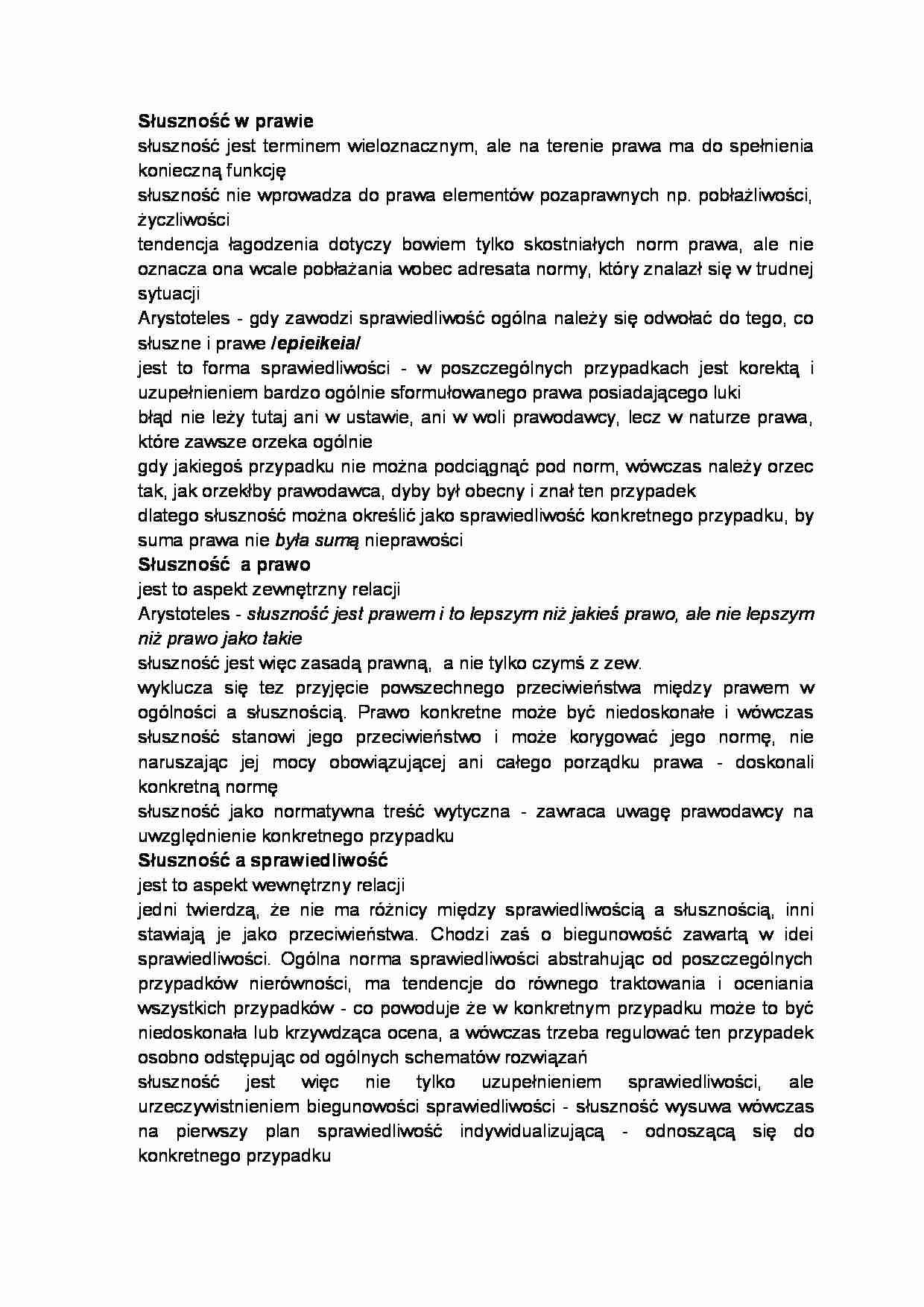 Słuszność i celowość prawa - strona 1