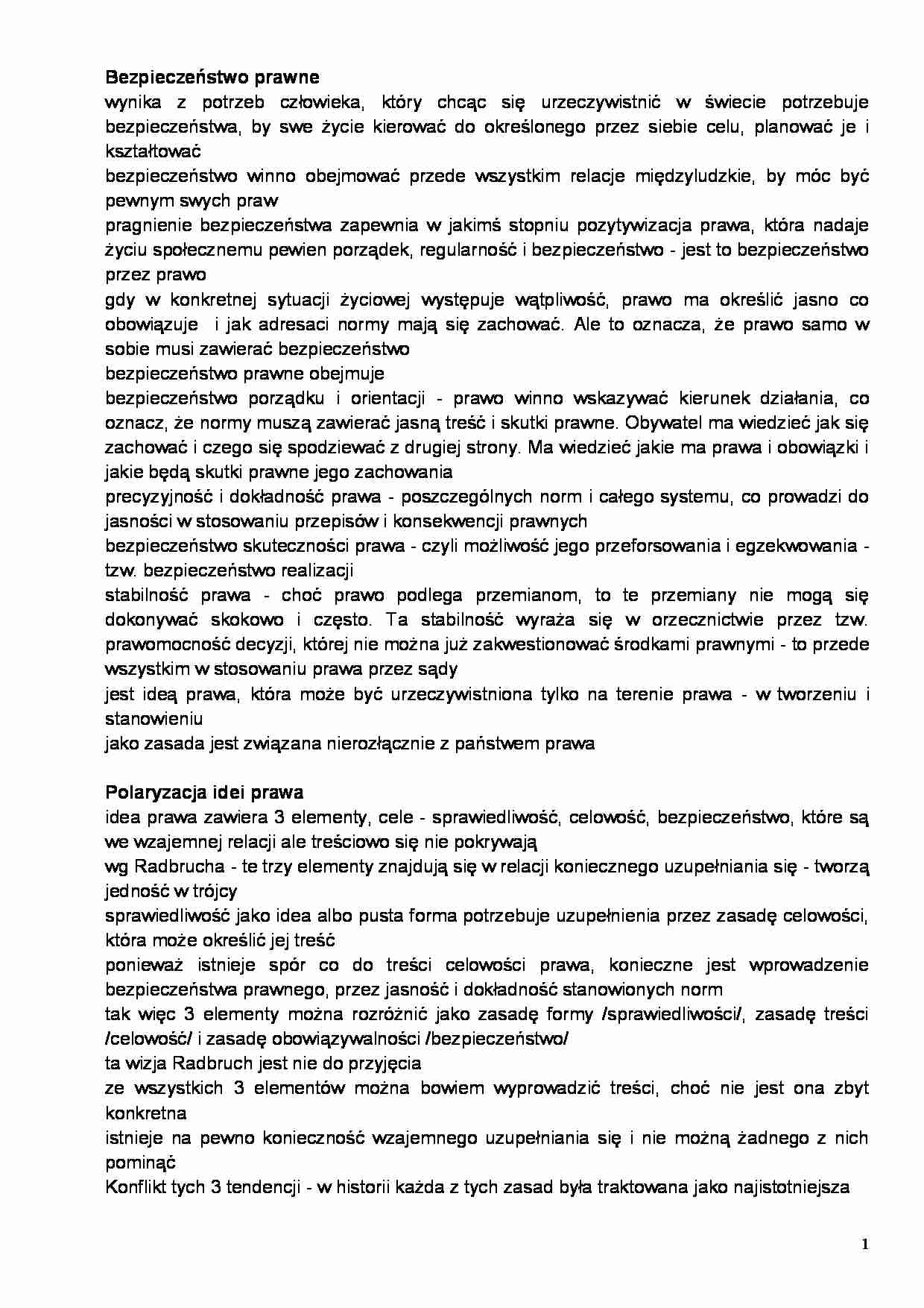 Bezpieczeństwo i dobro prawne - strona 1