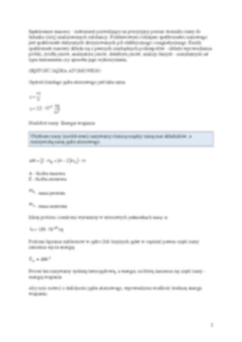 Fizyka jądrowa - Właściwości jąder atomowych - strona 2