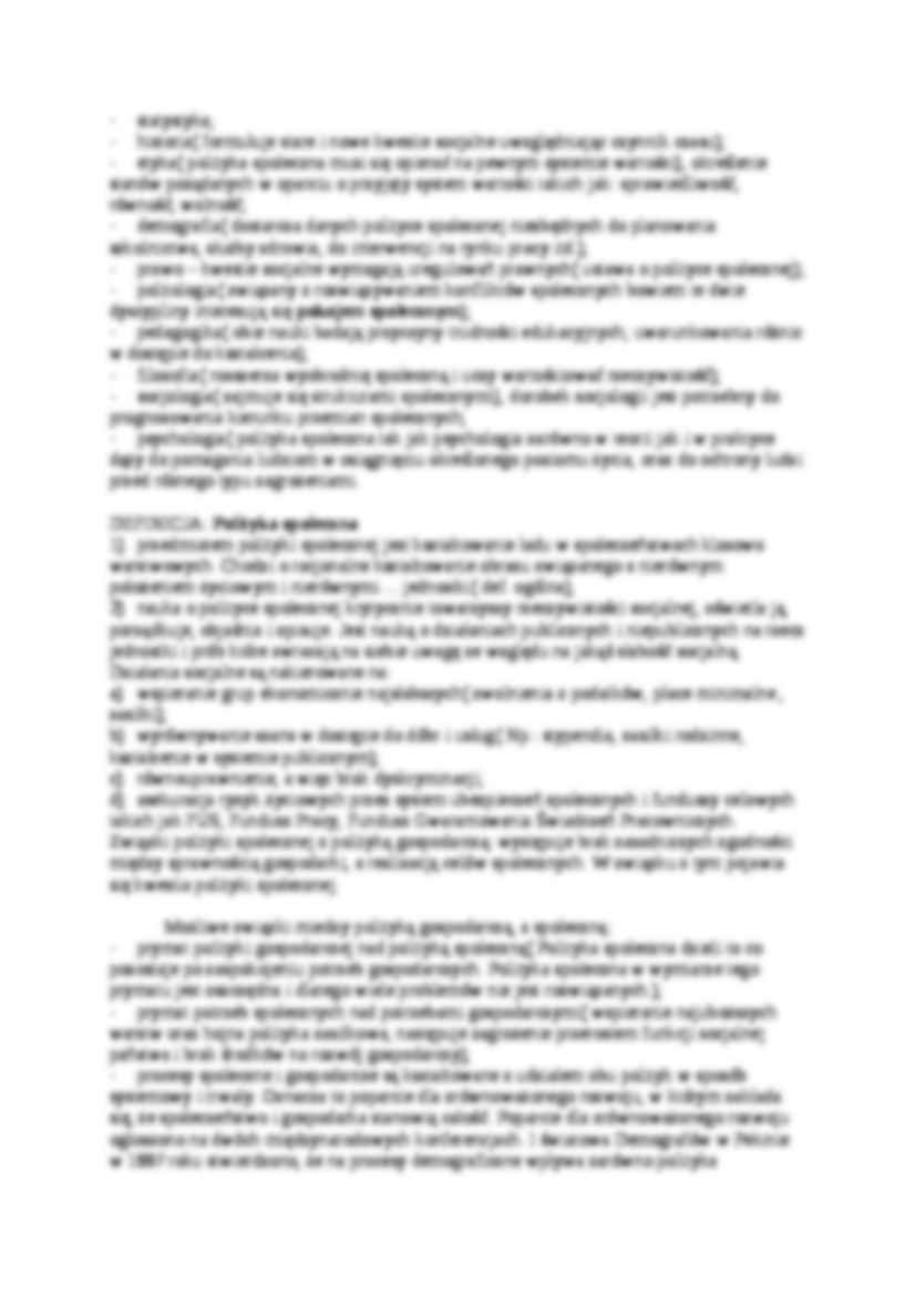 polityka społeczna i zdrowotna - Opracowanie wykładów - strona 2