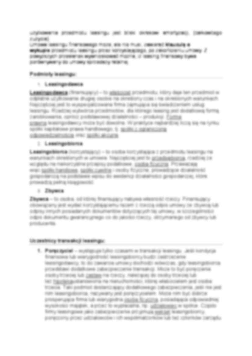 Leasing - omówienie zagadnienia - strona 2