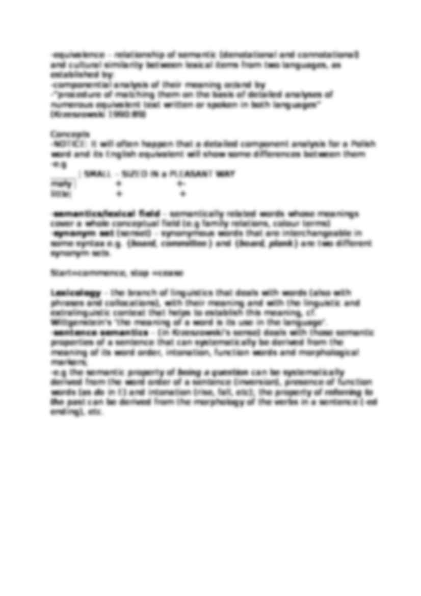 Semantics and Semantic Change - basic concepts-opracowanie - strona 2
