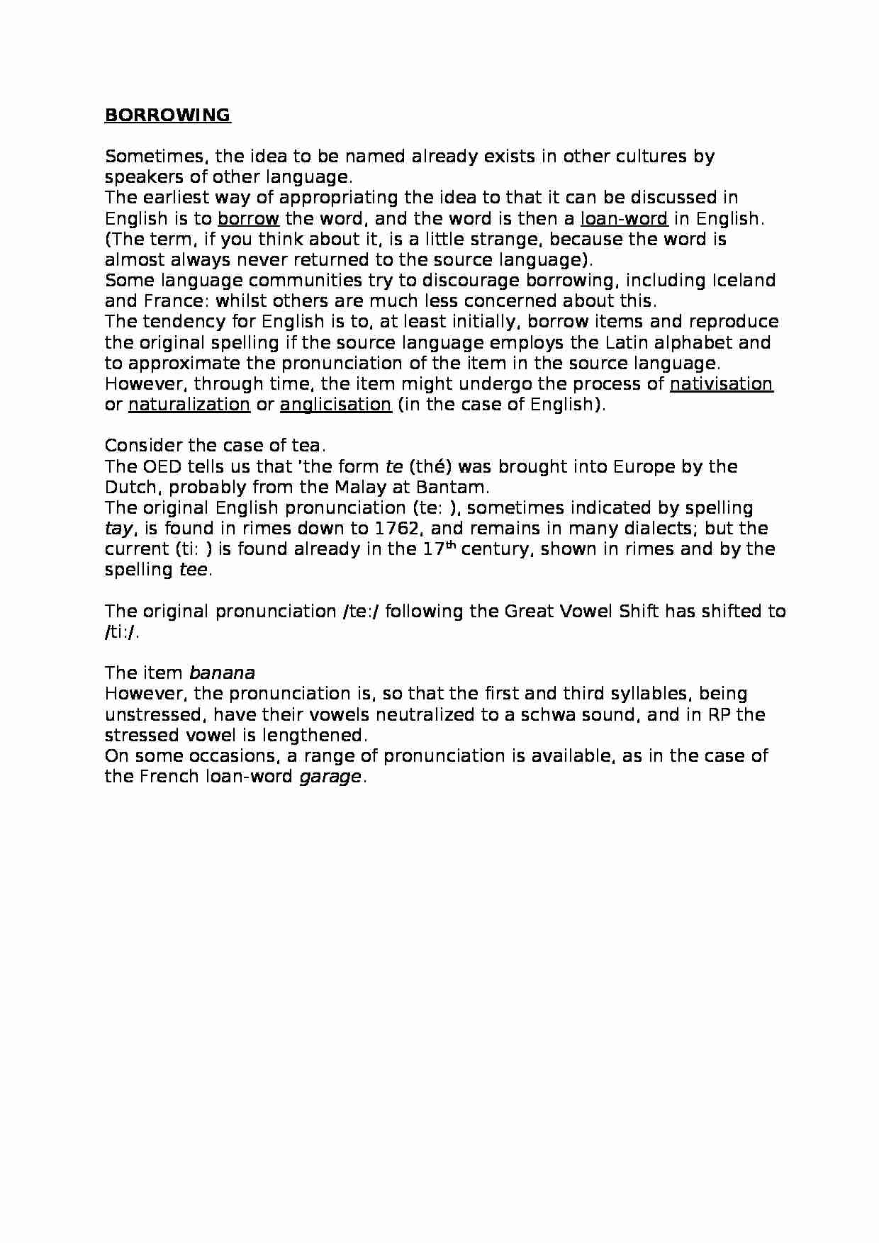 The process of borrowing-opracowanie - strona 1