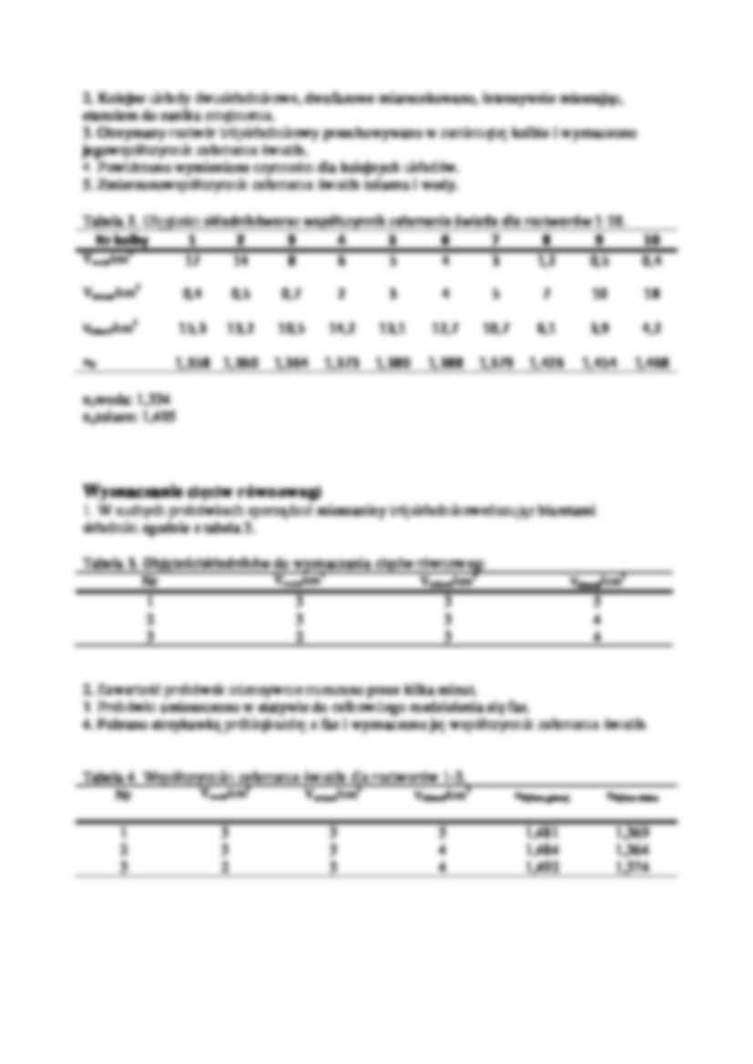 Sprawozdanie z laboratorium chemii fizycznej - strona 2