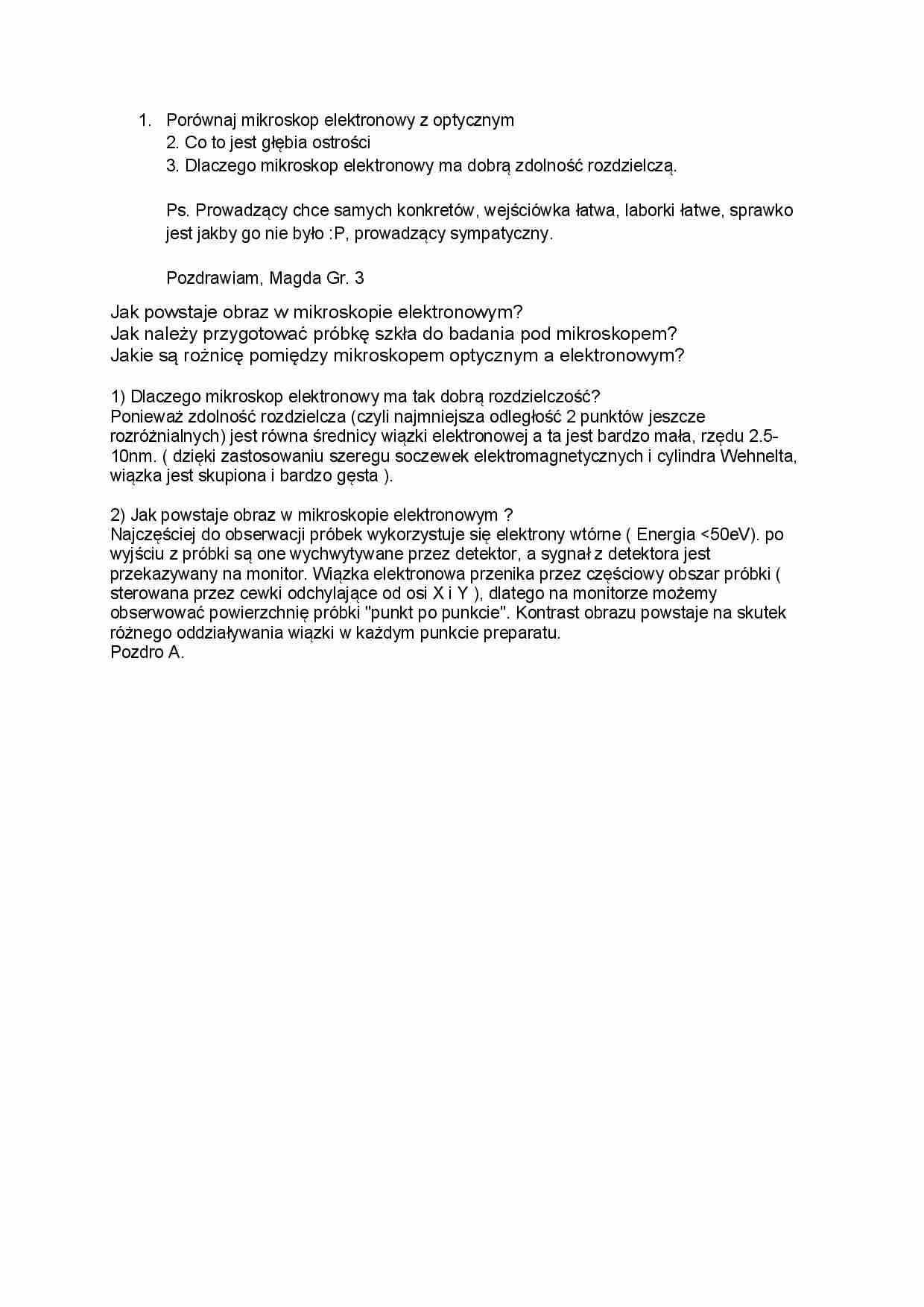 Mikroskopia elektronowa - wykład - strona 1