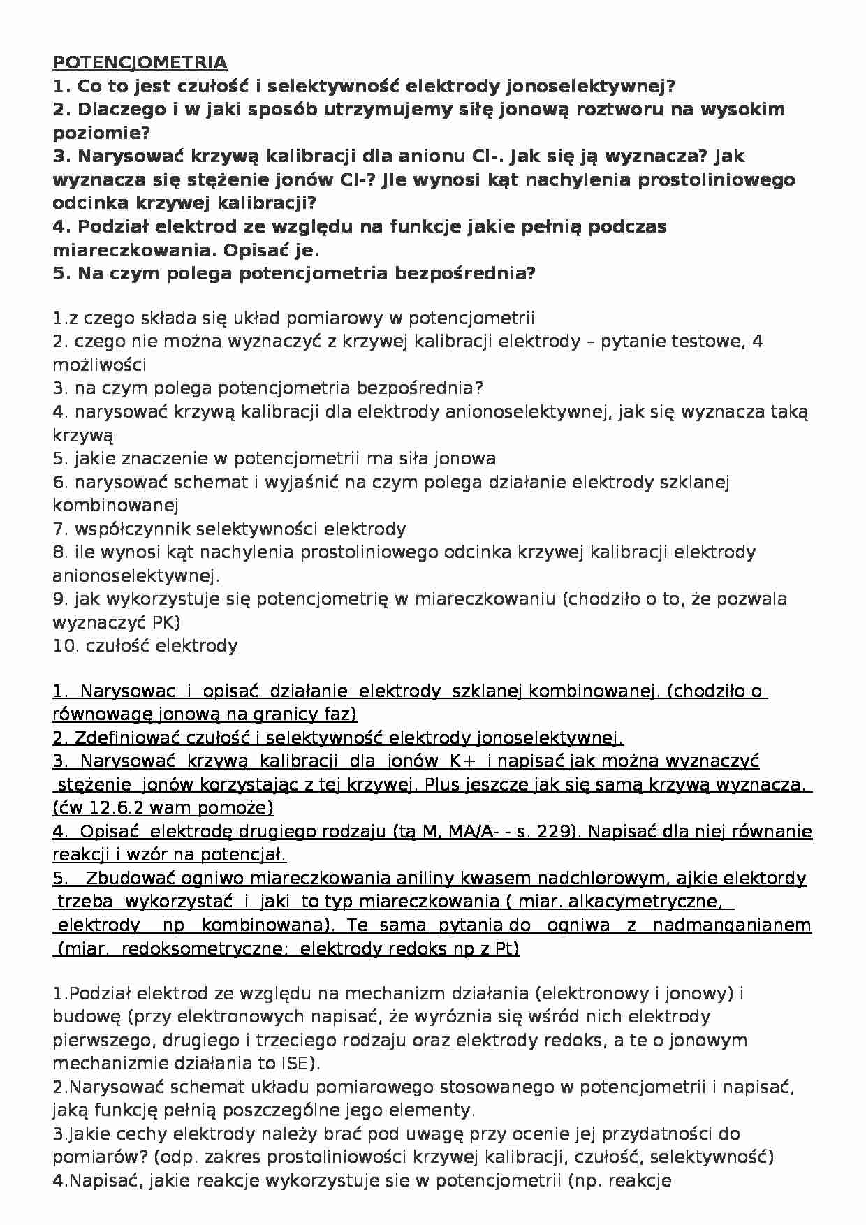 Potencjometria - wykład - strona 1