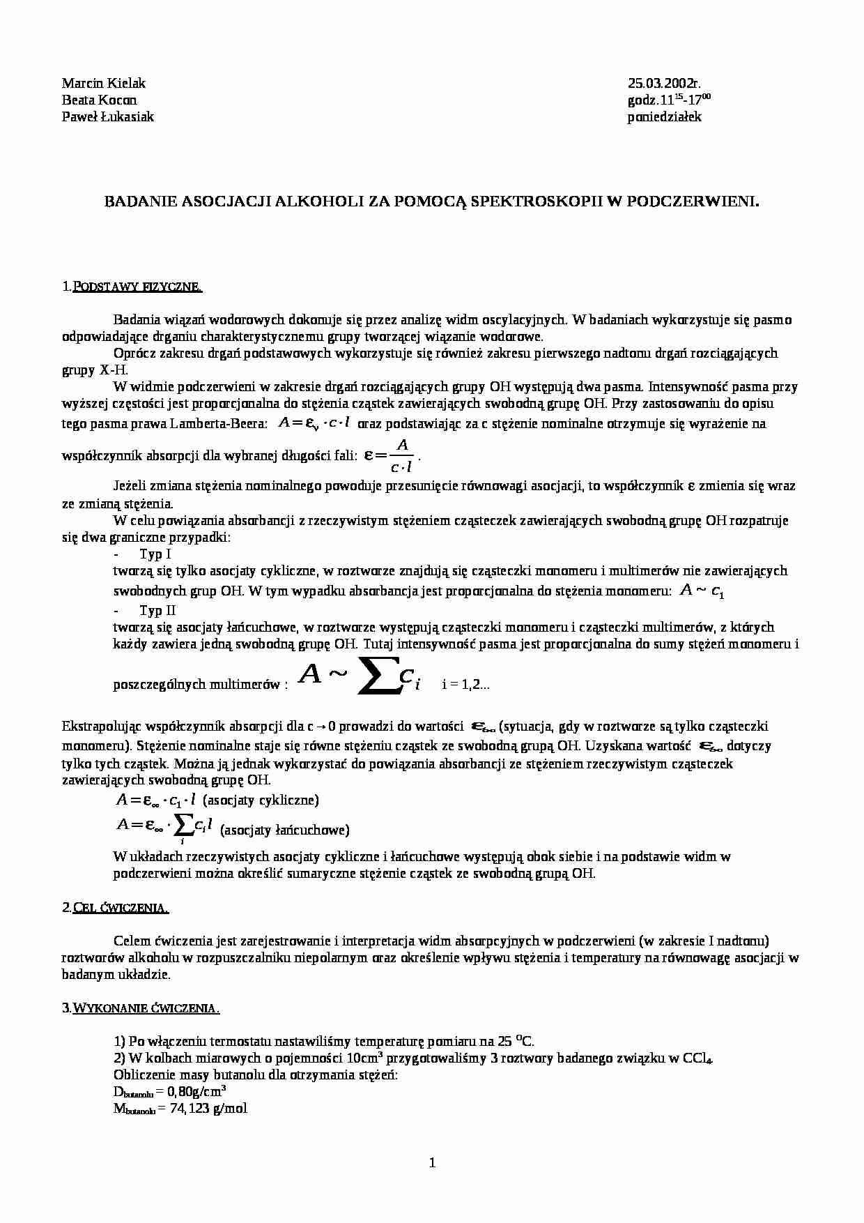 Wiązanie wodorowe - wykład - strona 1