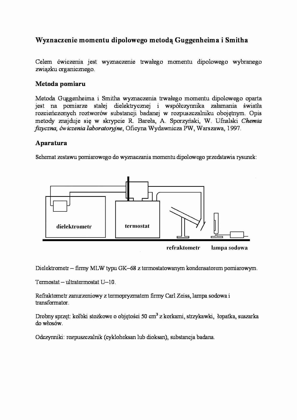 Moment dipolowy - laboratorium - strona 1