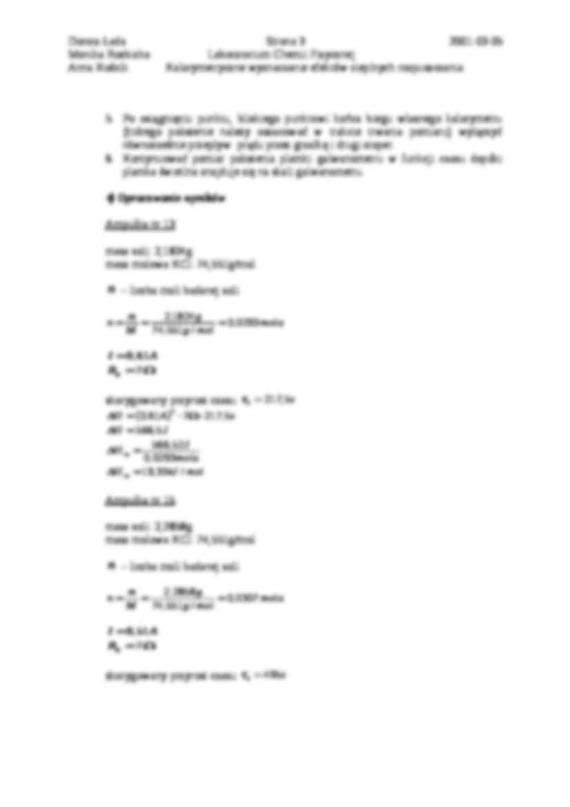 Kalorymetryczne wyznaczanie efektów cieplnych rozpuszczania - wykład - strona 3