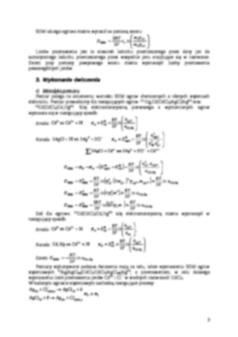 Termodynamika ogniw - sprawozdanie - strona 2