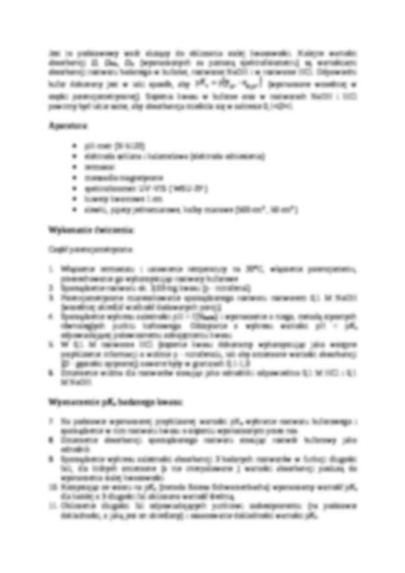 Stałe kwasowości - sprawozdanie - strona 3