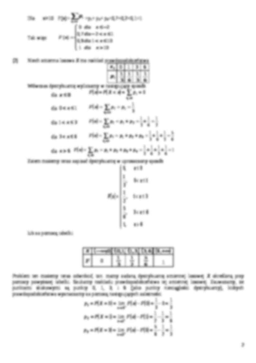Wykład - zmienna losowa typu skokowego - strona 2