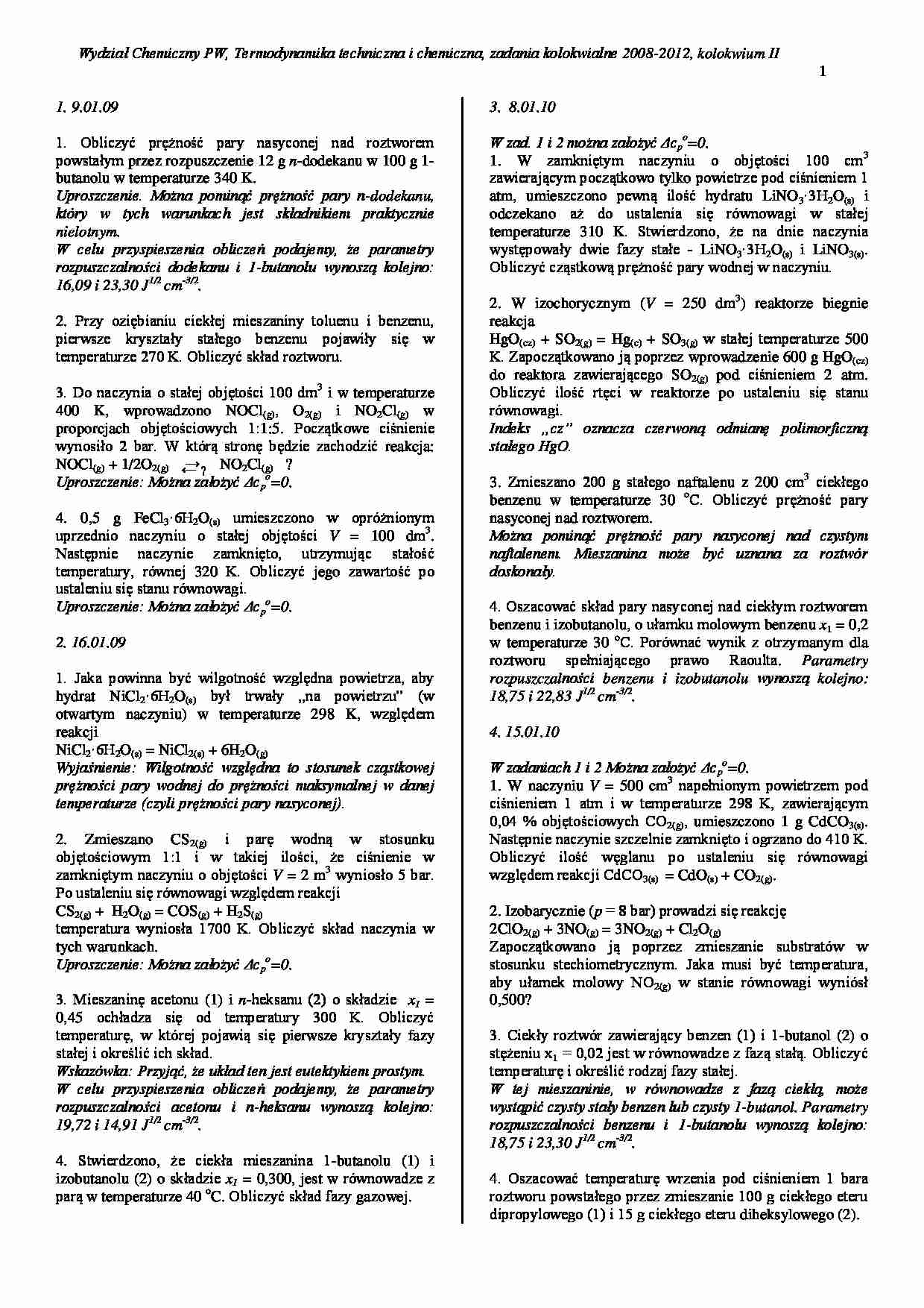 Zadania do kolokwium - strona 1