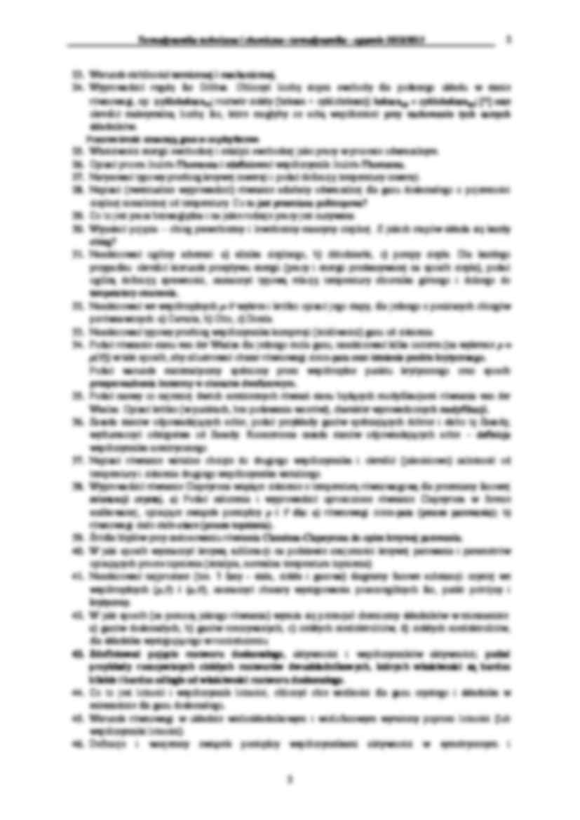 Pytania egzaminacyjne z termodynamiki - strona 2