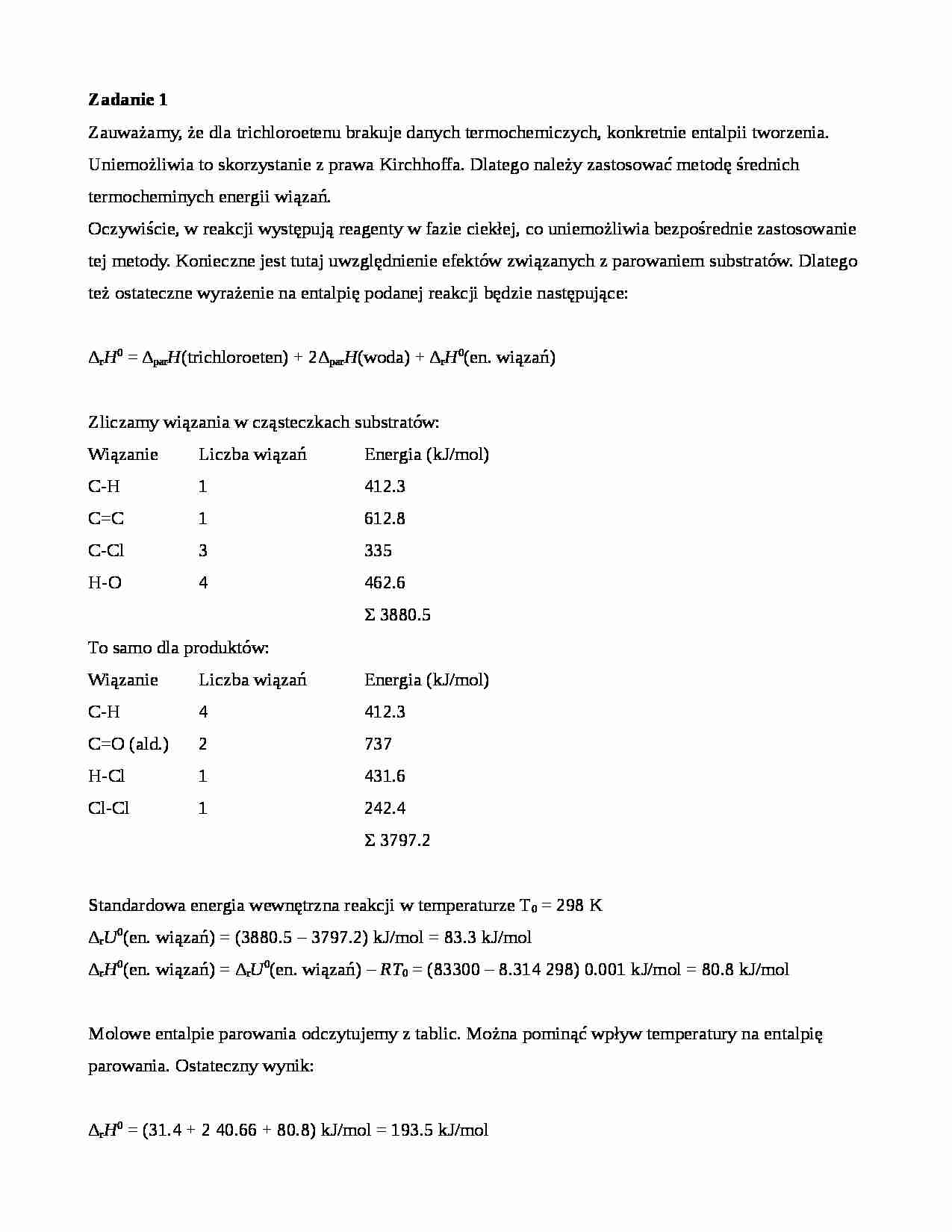 Zadania z termodynamiki - strona 1